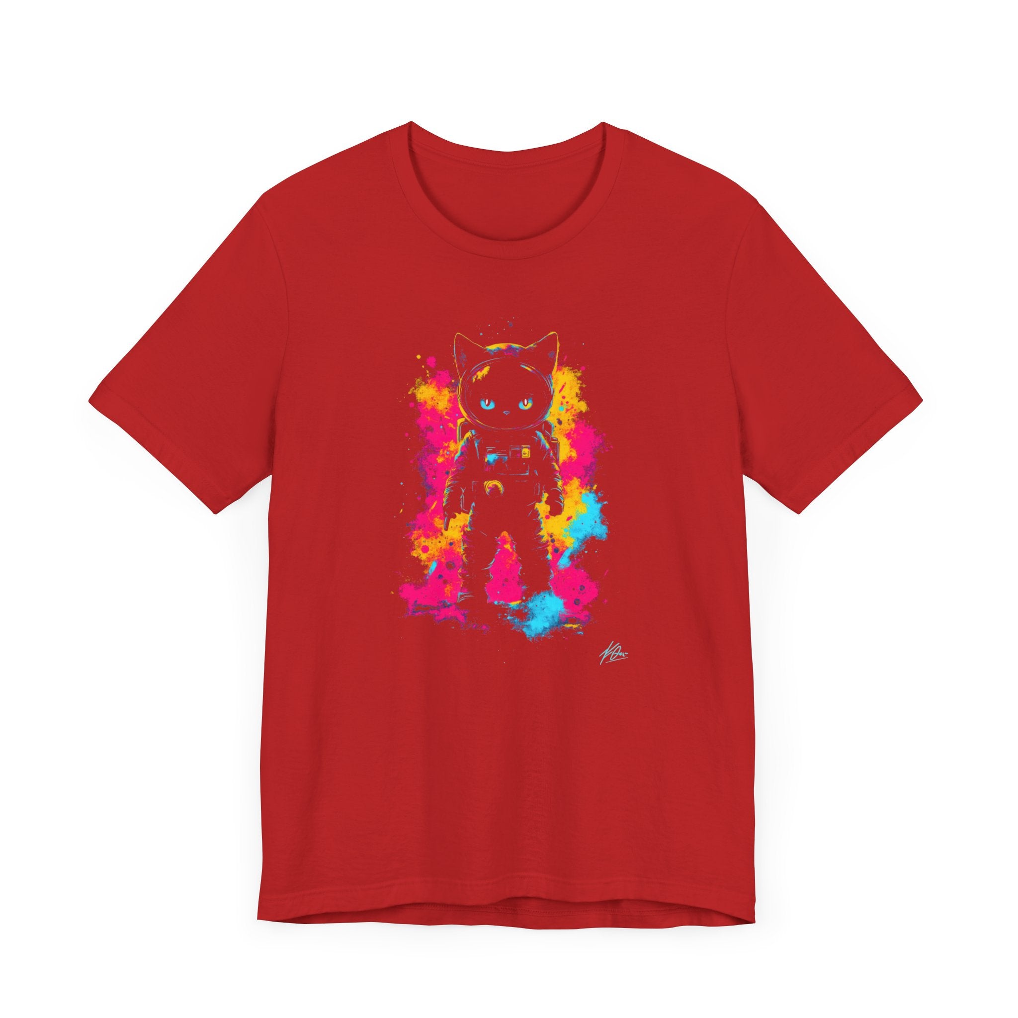 Neon Astronaut Cat T-Shirt