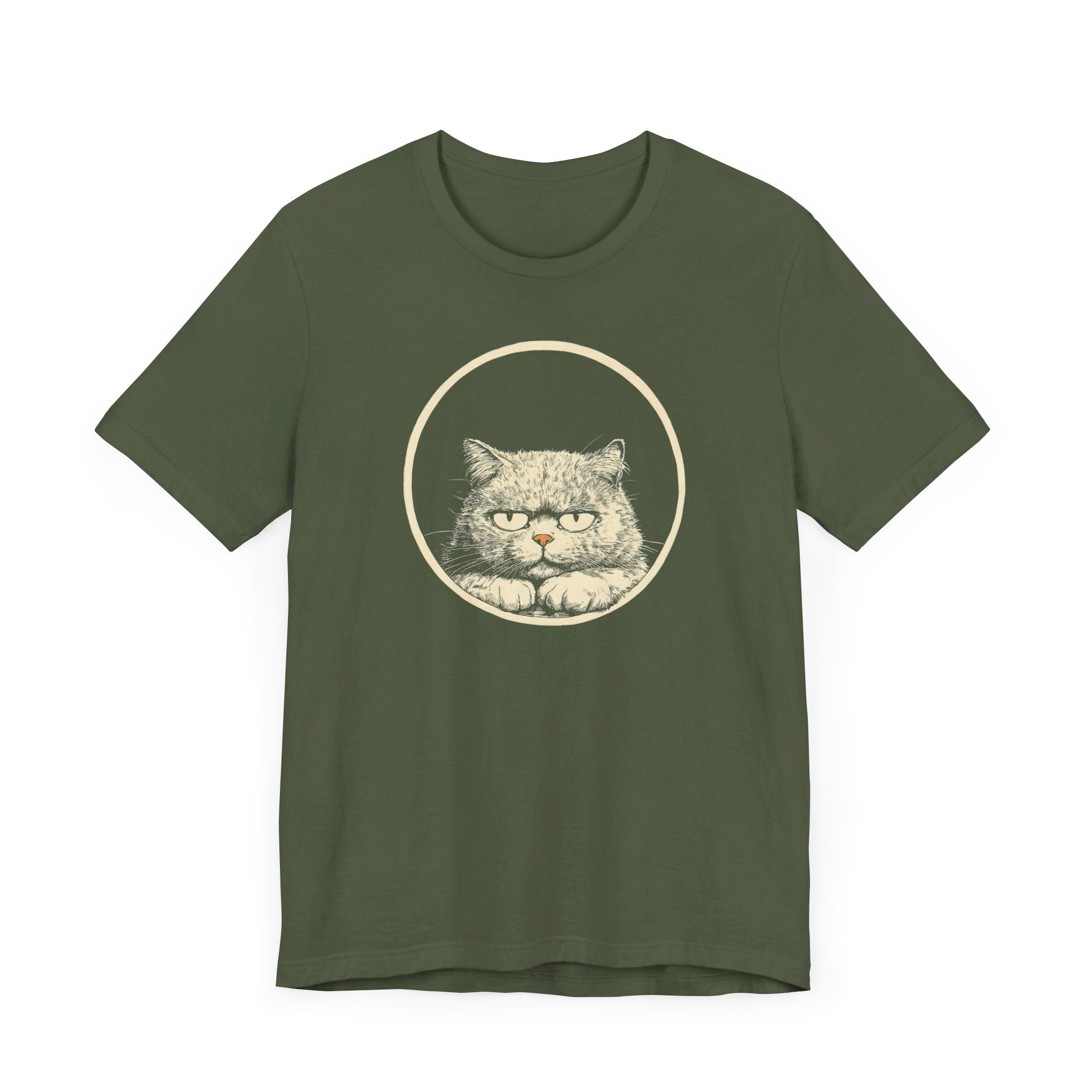 Grumpy Persian Cat Graphic Tee – Vintage Style Cat Lover Shirt