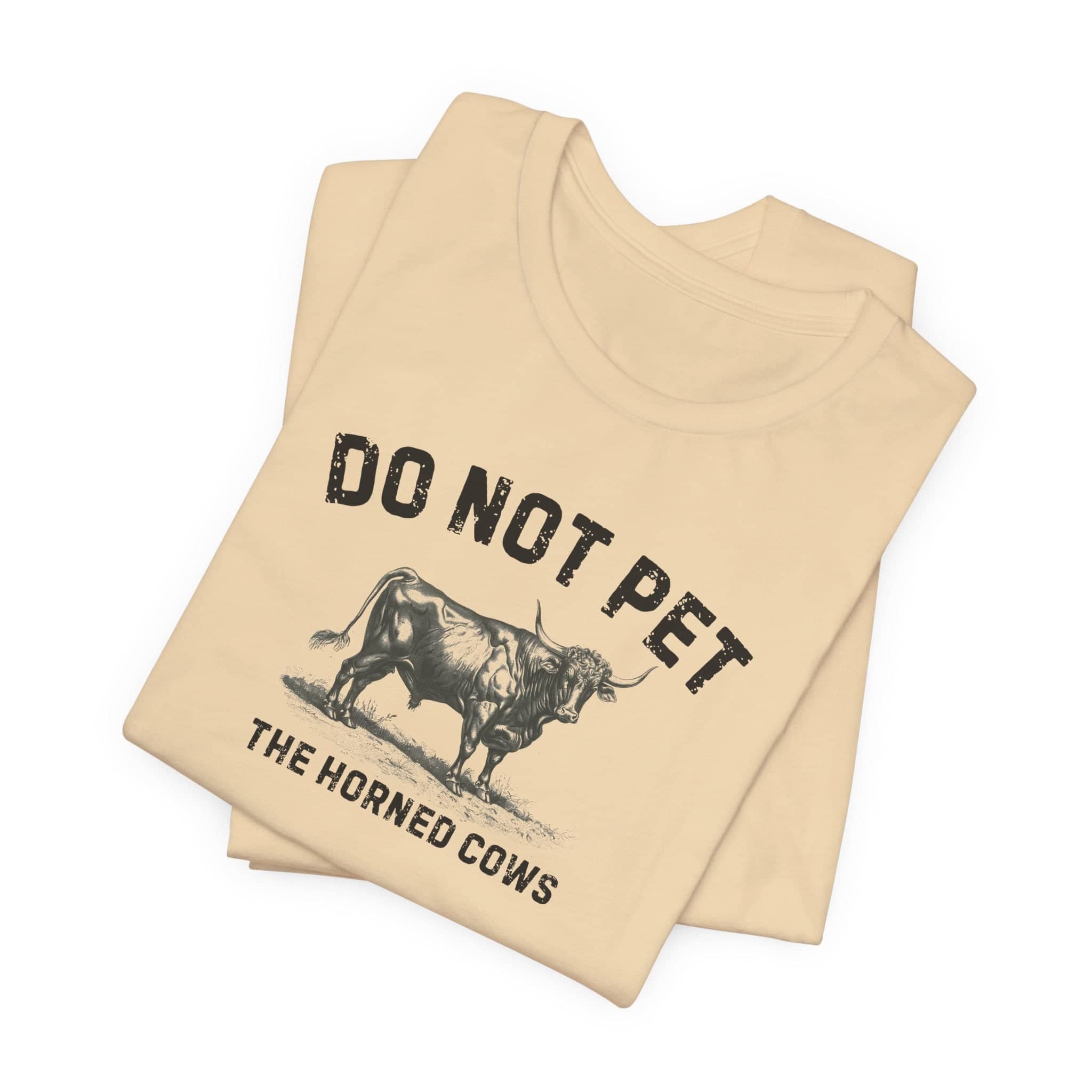 Do Not Pet The Horned Cows Shirt Funny Bull Lover Tee