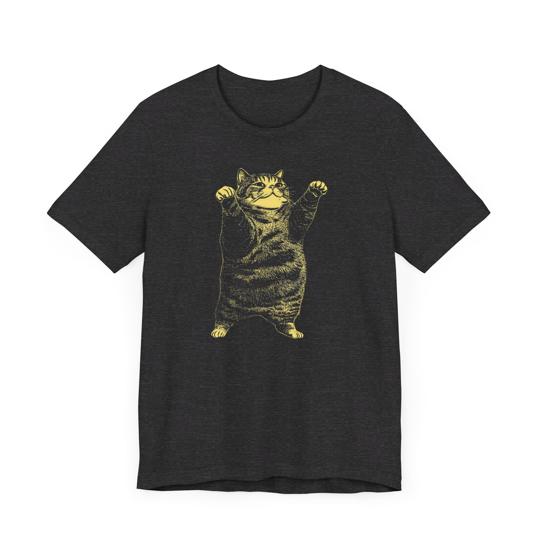 Stretching Cat T-Shirt - Funny Feline Pose Design