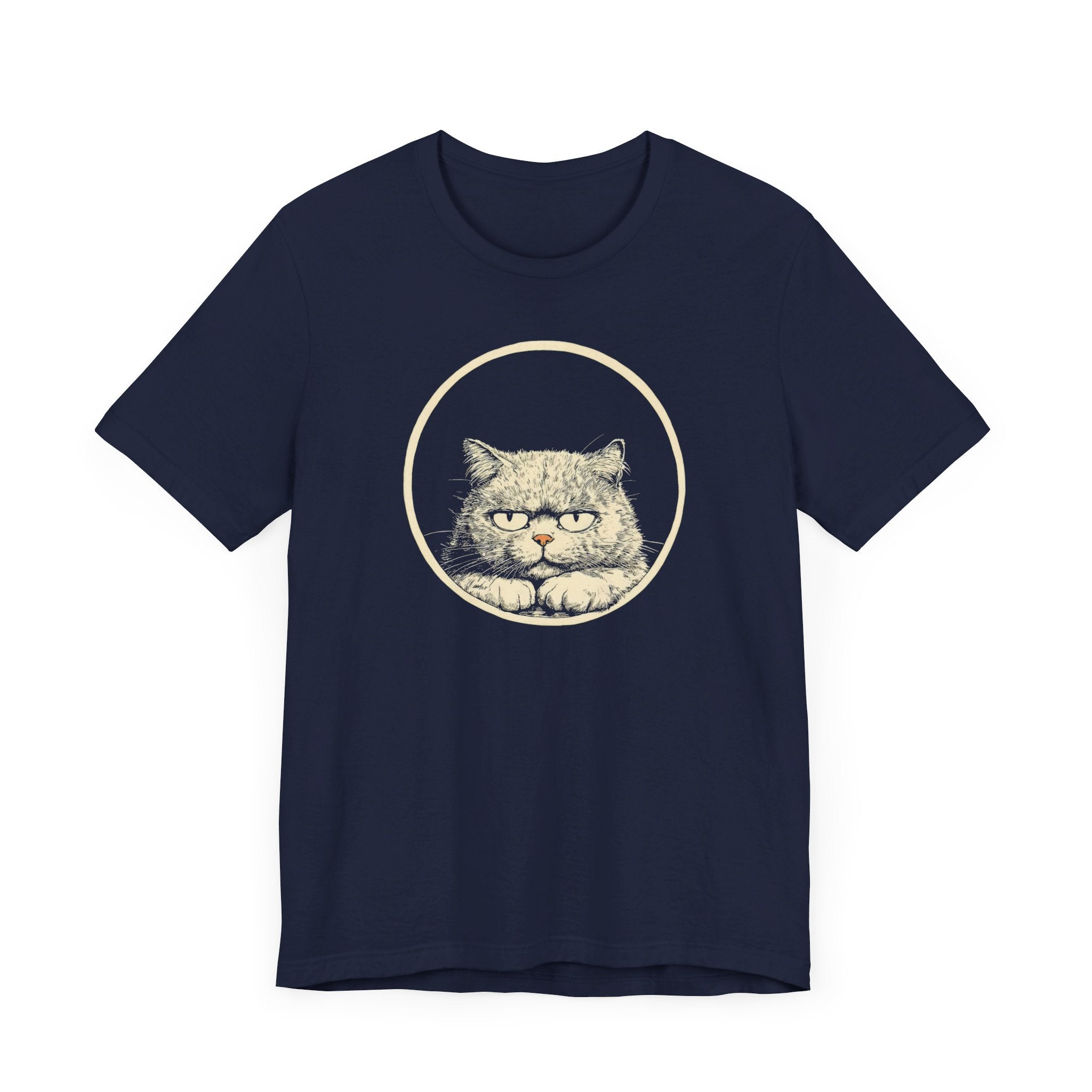 Grumpy Persian Cat Graphic Tee – Vintage Style Cat Lover Shirt
