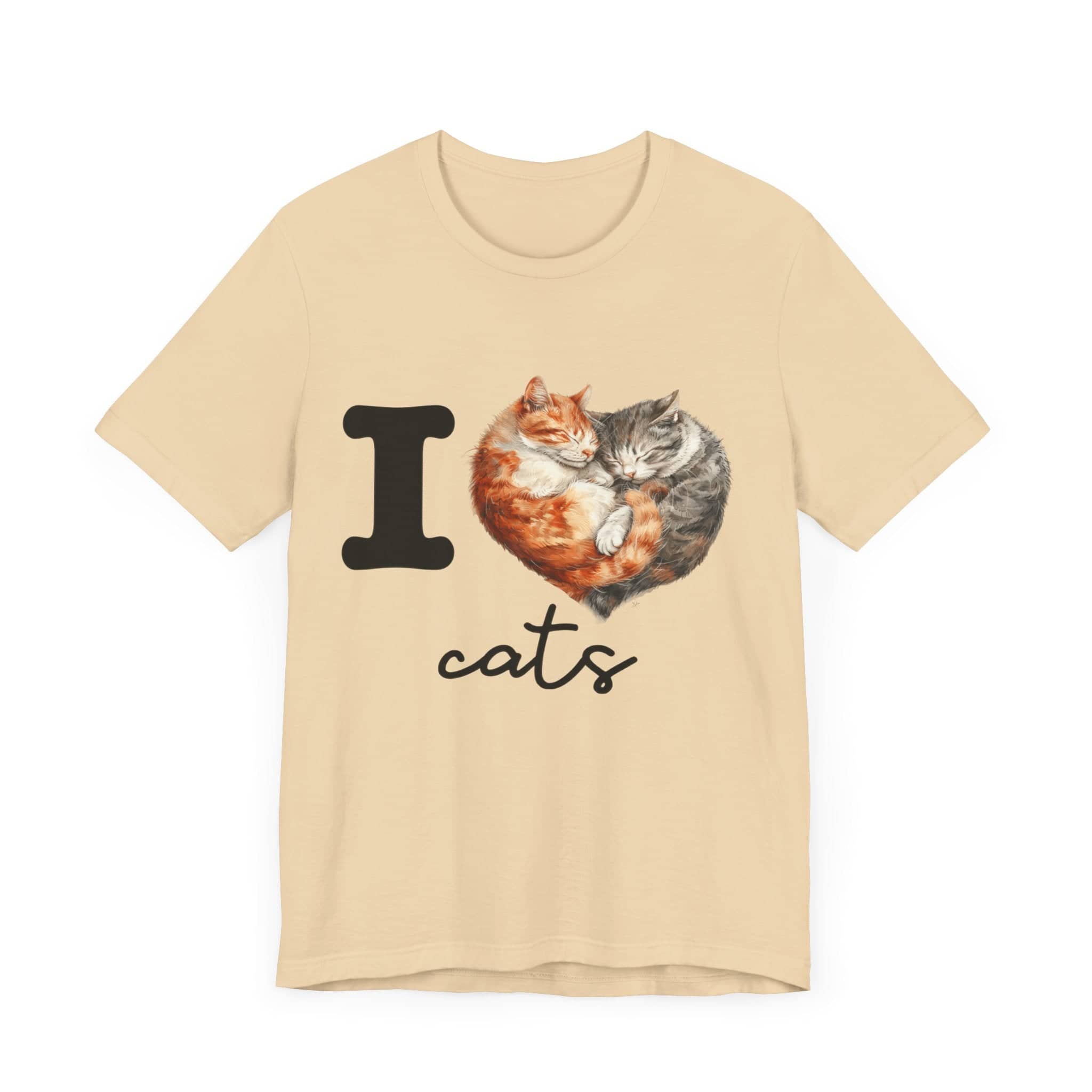 Feline Affection Tee - 'I Heart Cats' Cuddle Short Sleeve Tee