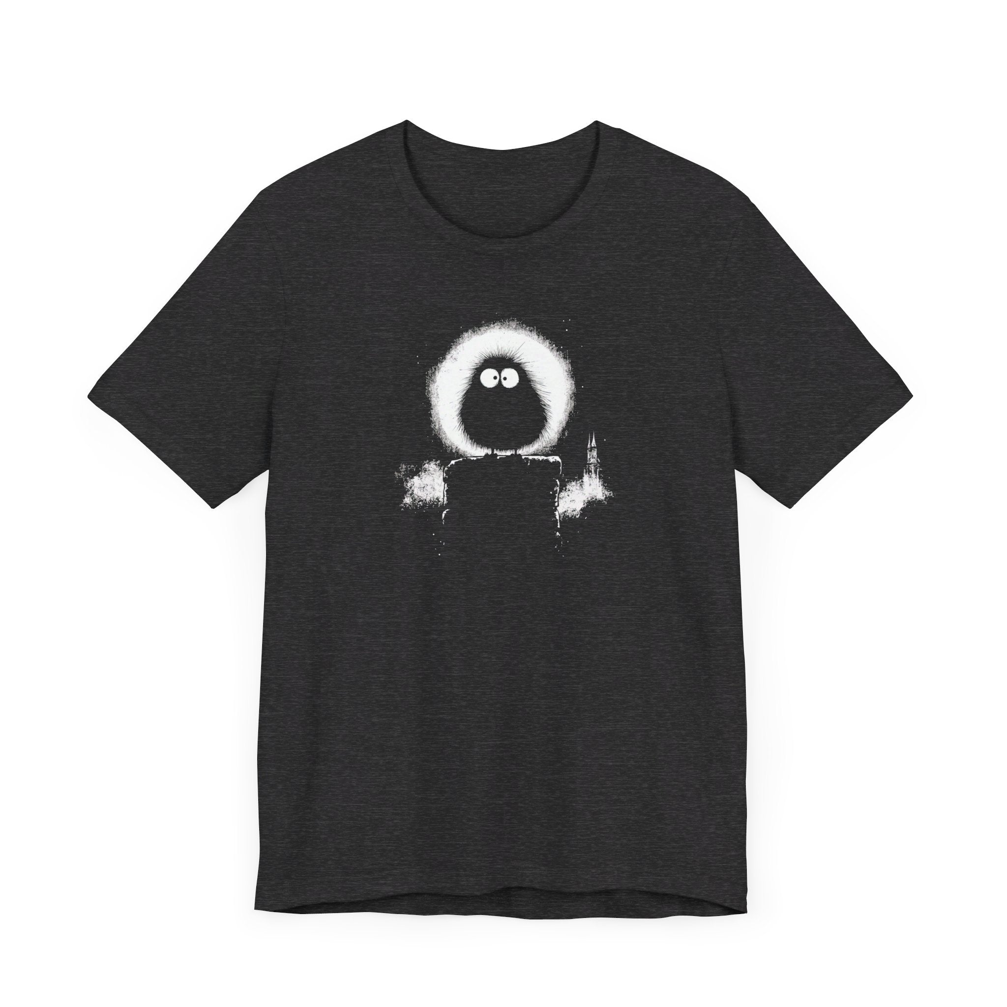Mysterious Fuzzy Creature Graphic Tee – Black