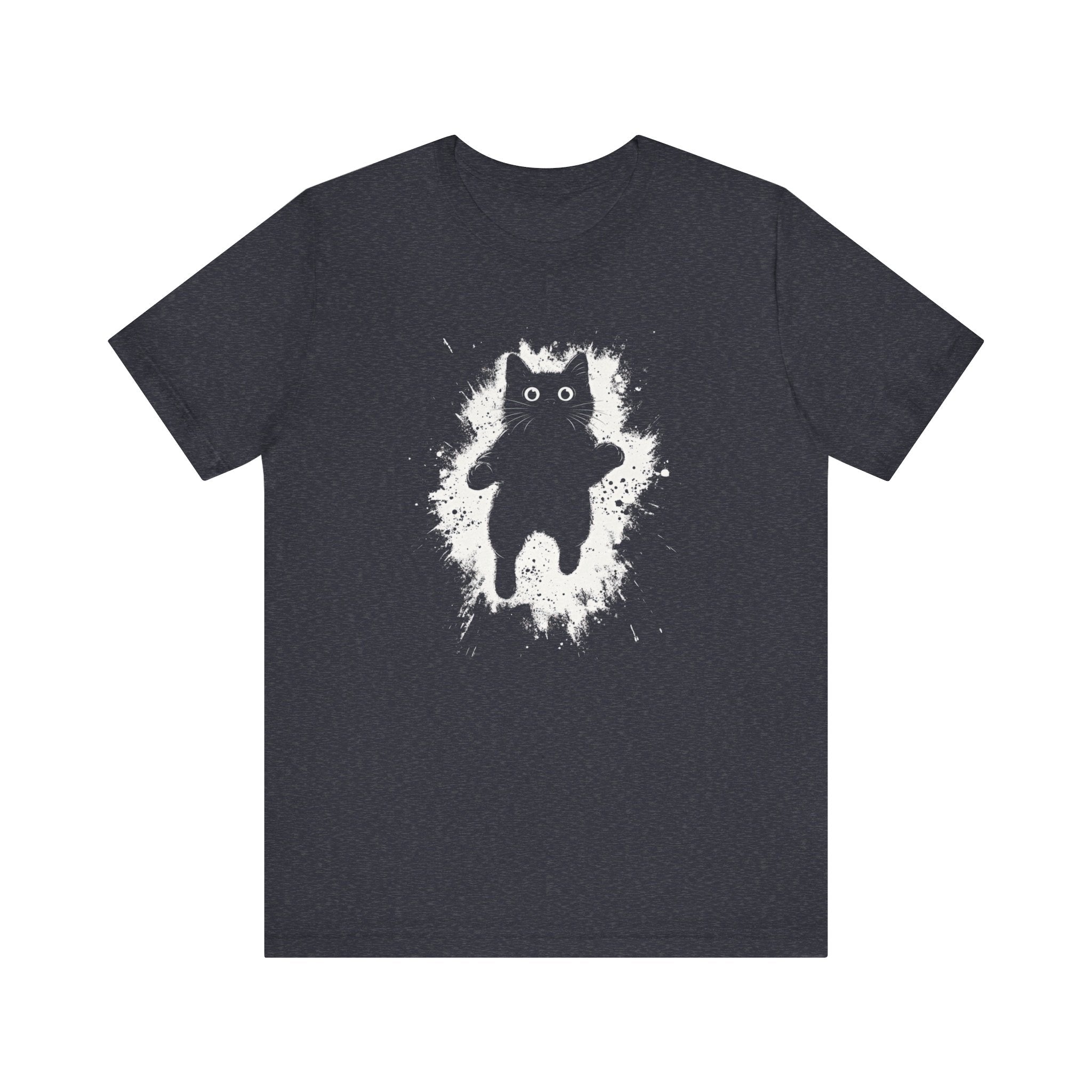 Floating Cat T-Shirt Minimalist and Quirky Design