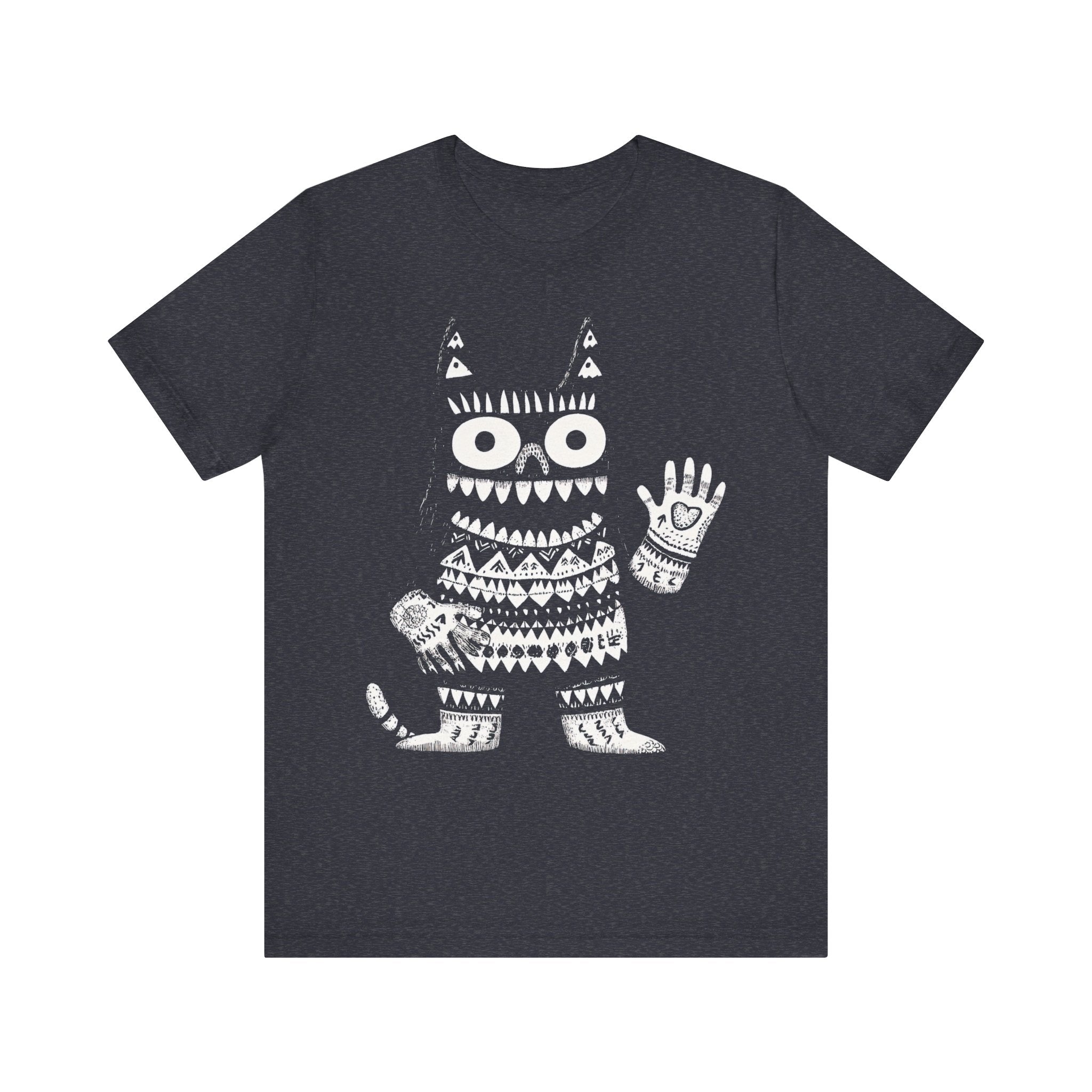Tribal Pattern Cat Graphic Tee