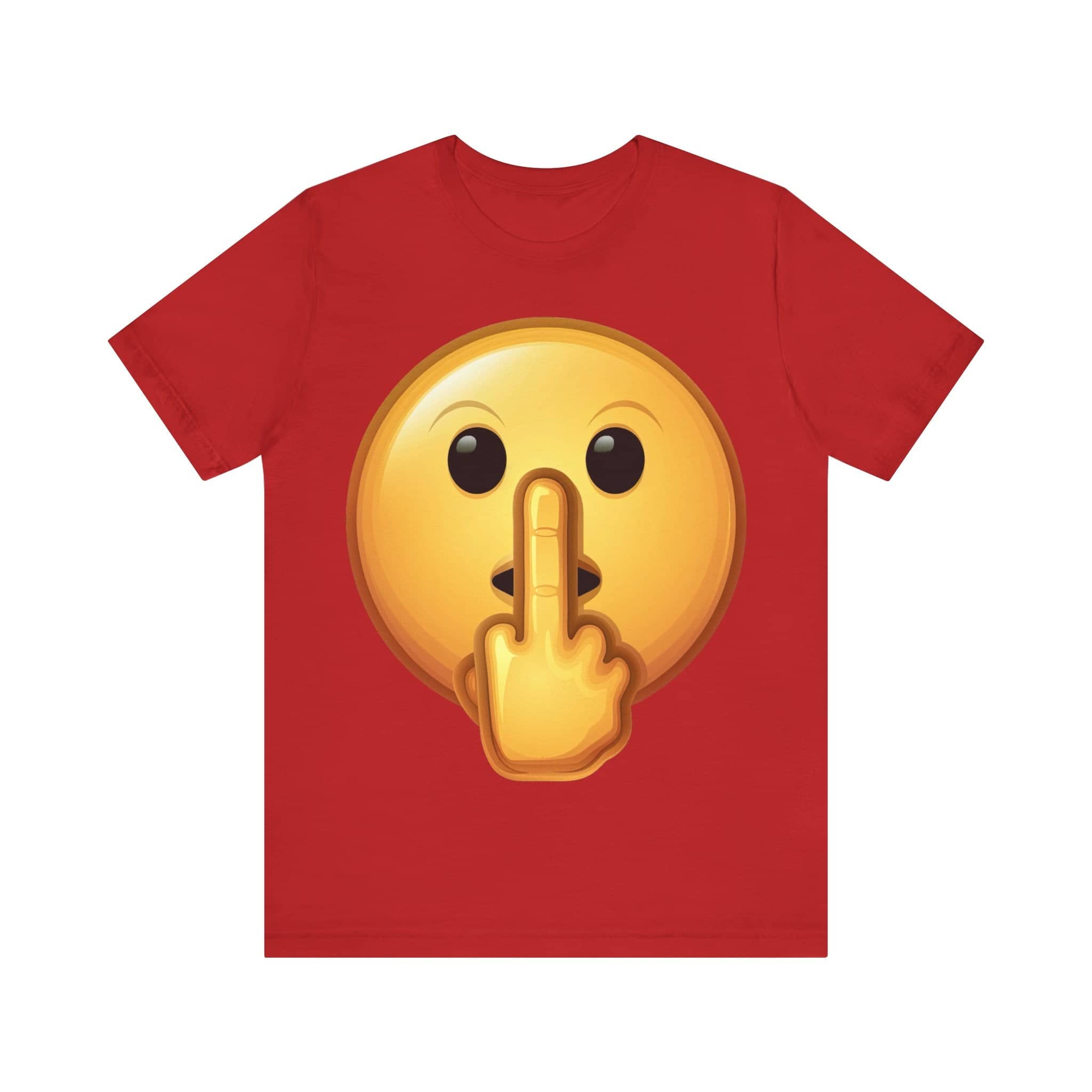Middle Finger FU Shh Silent Protest Emoji Tee