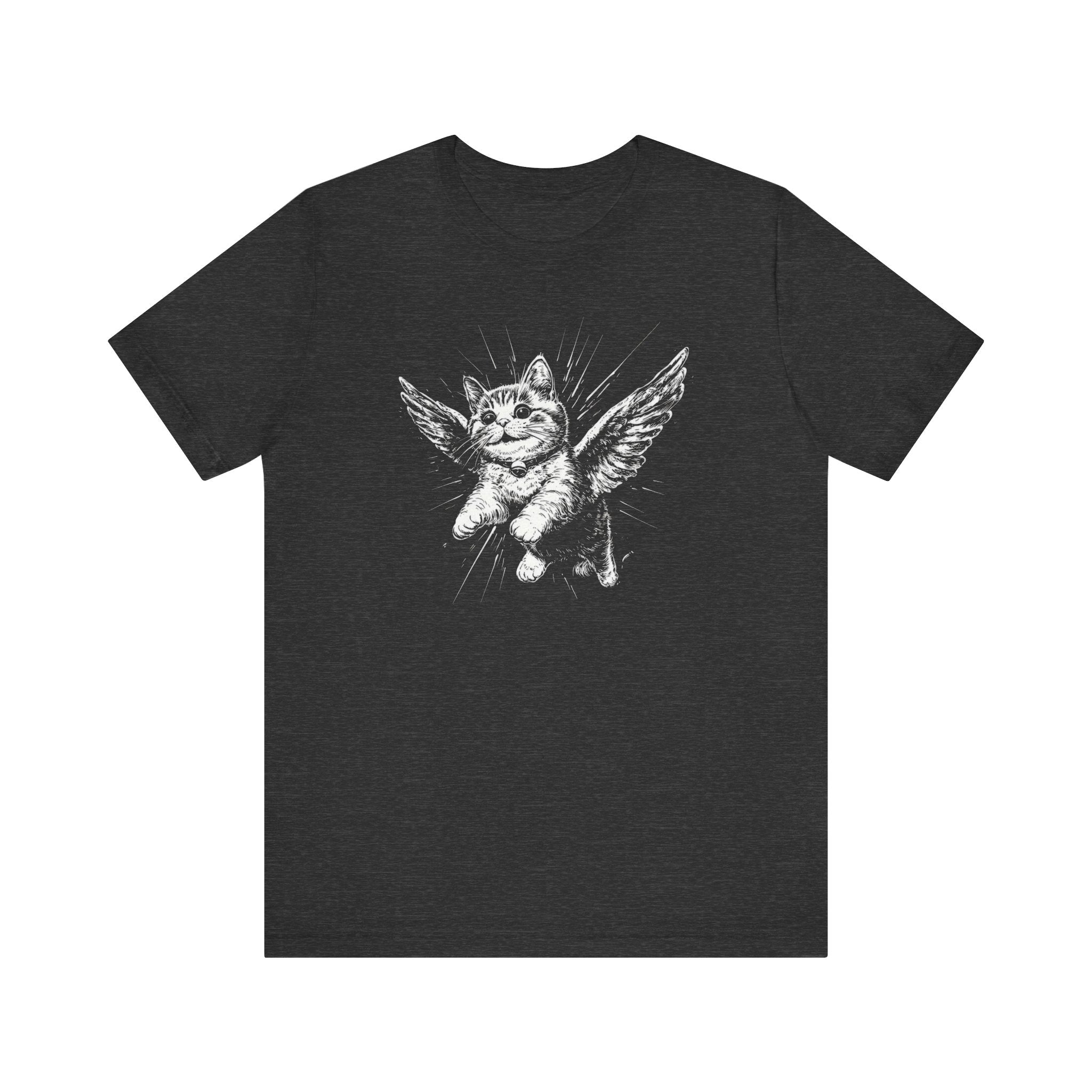 Flying Kitten with Angel Wings Graphic T-Shirt