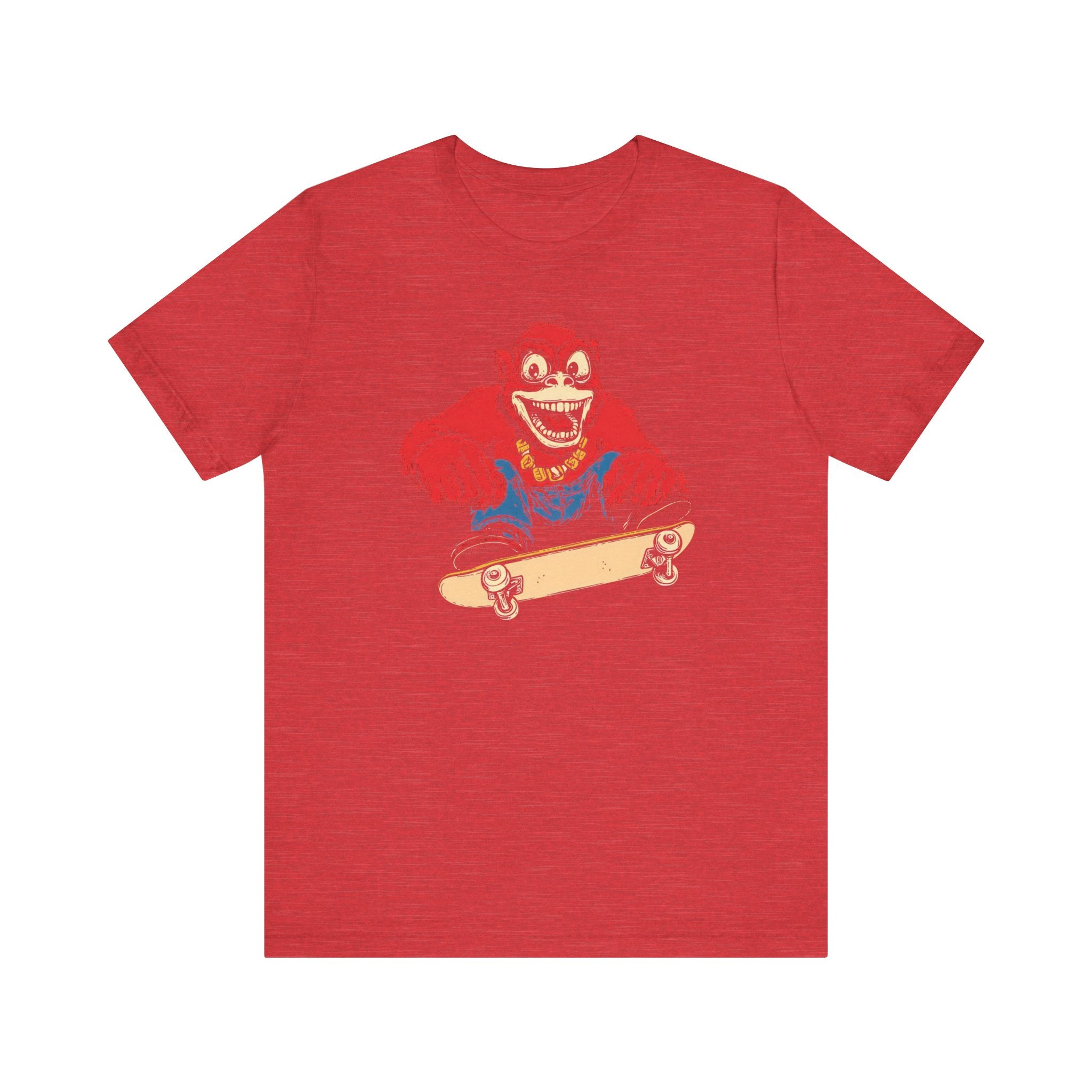 Skateboarding Gorilla T-Shirt - Cool Retro Style Ape Graphic Tee