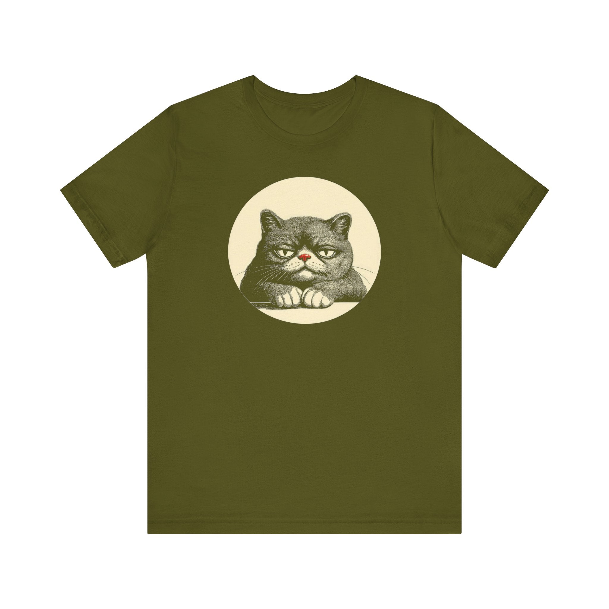 Grumpy Cat Graphic Tee – Vintage Style Cat Lover Shirt