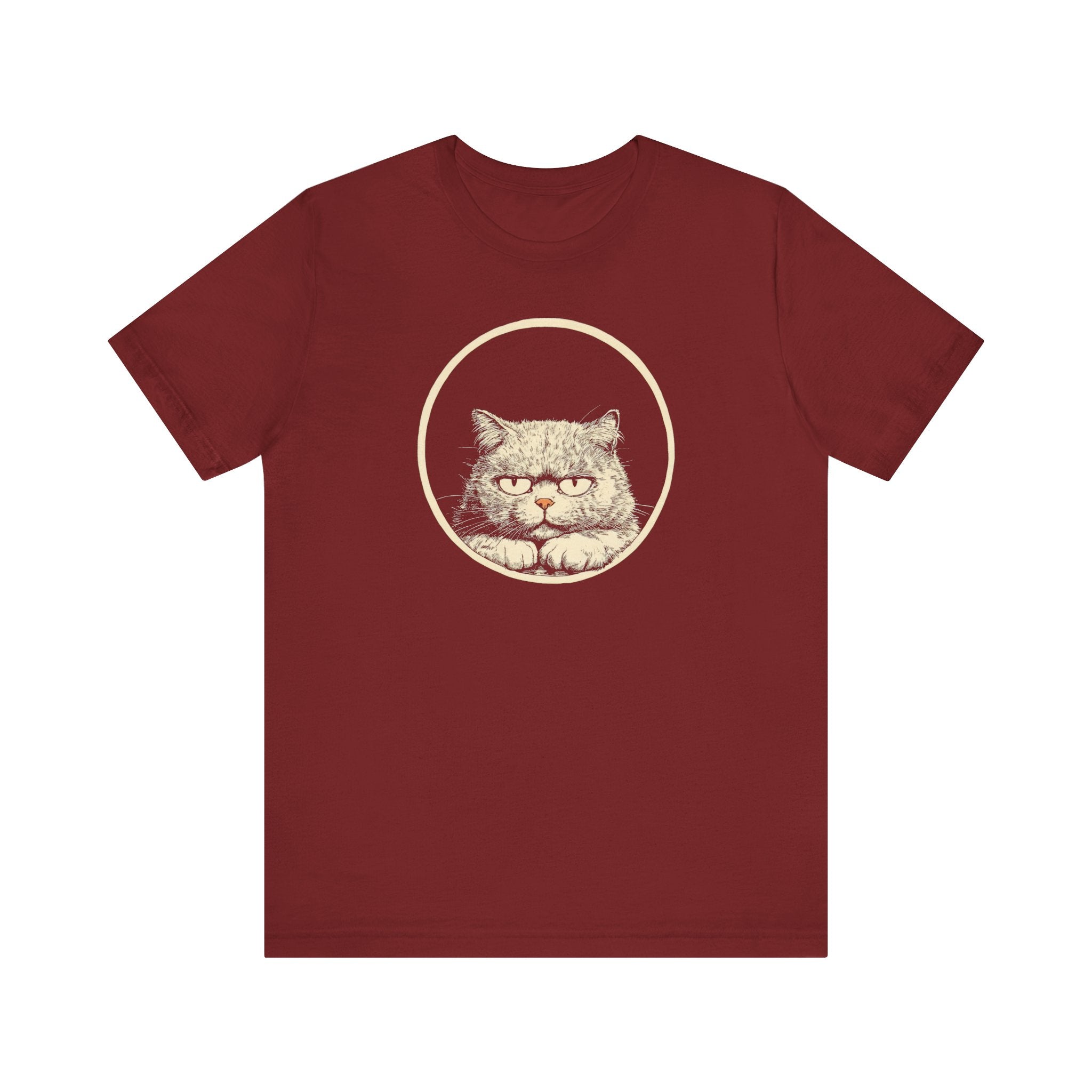 Grumpy Persian Cat Graphic Tee – Vintage Style Cat Lover Shirt