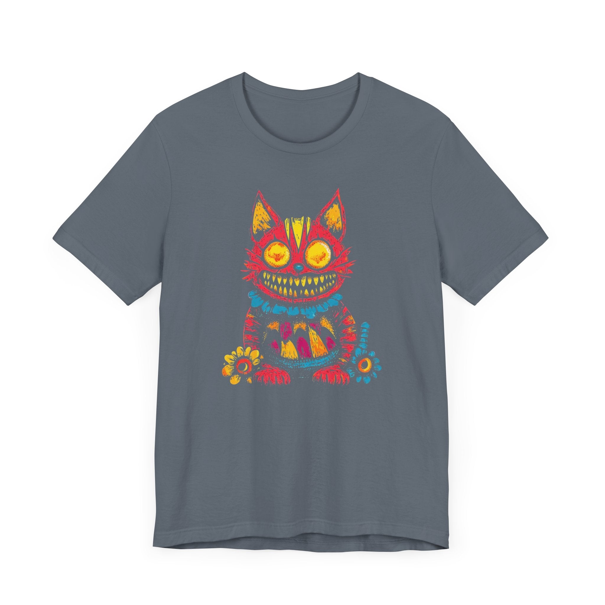 Psychedelic Grinning Cat Graphic Tee
