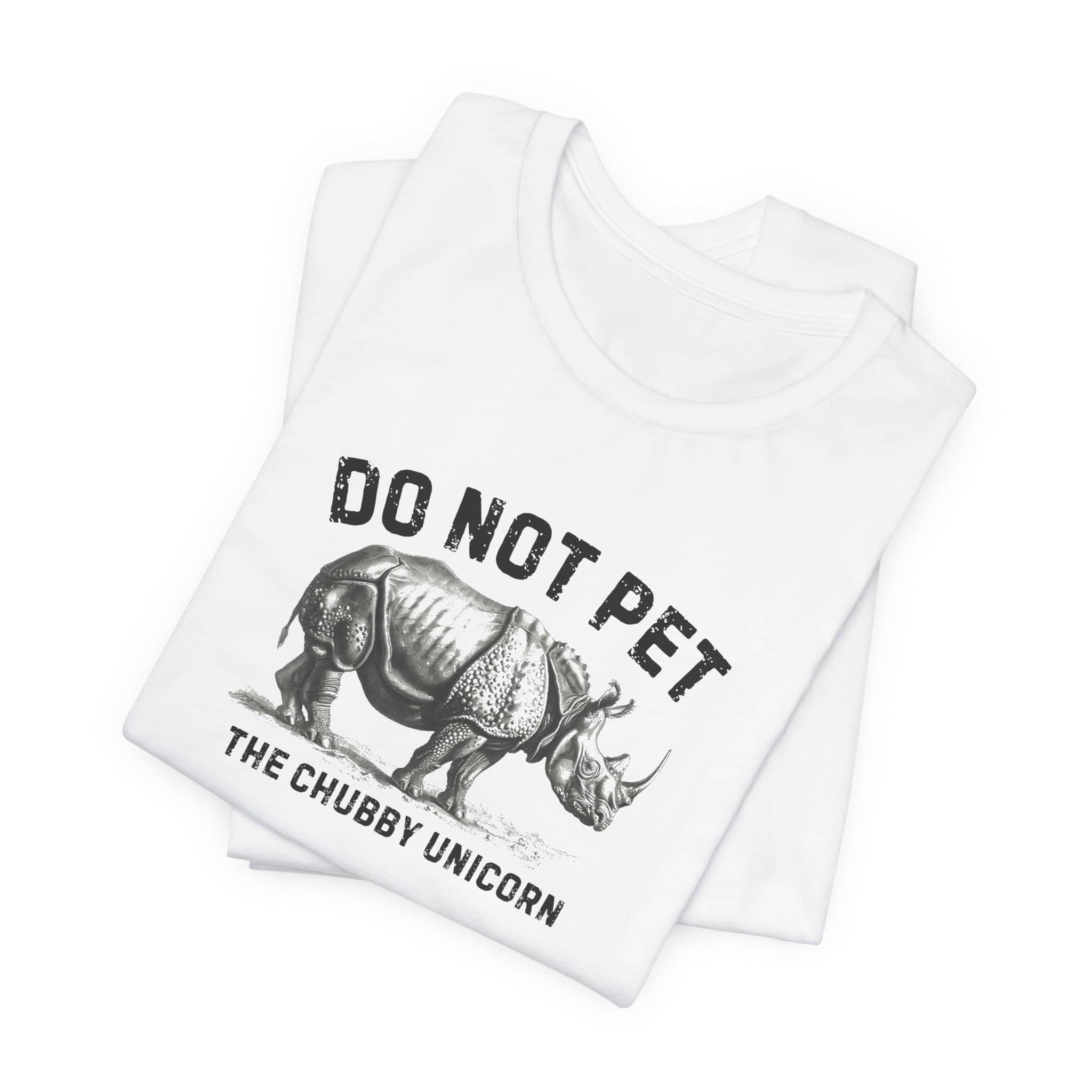 Do Not Pet The Chubby Unicorn Shirt Funny Rhino Lover Tee