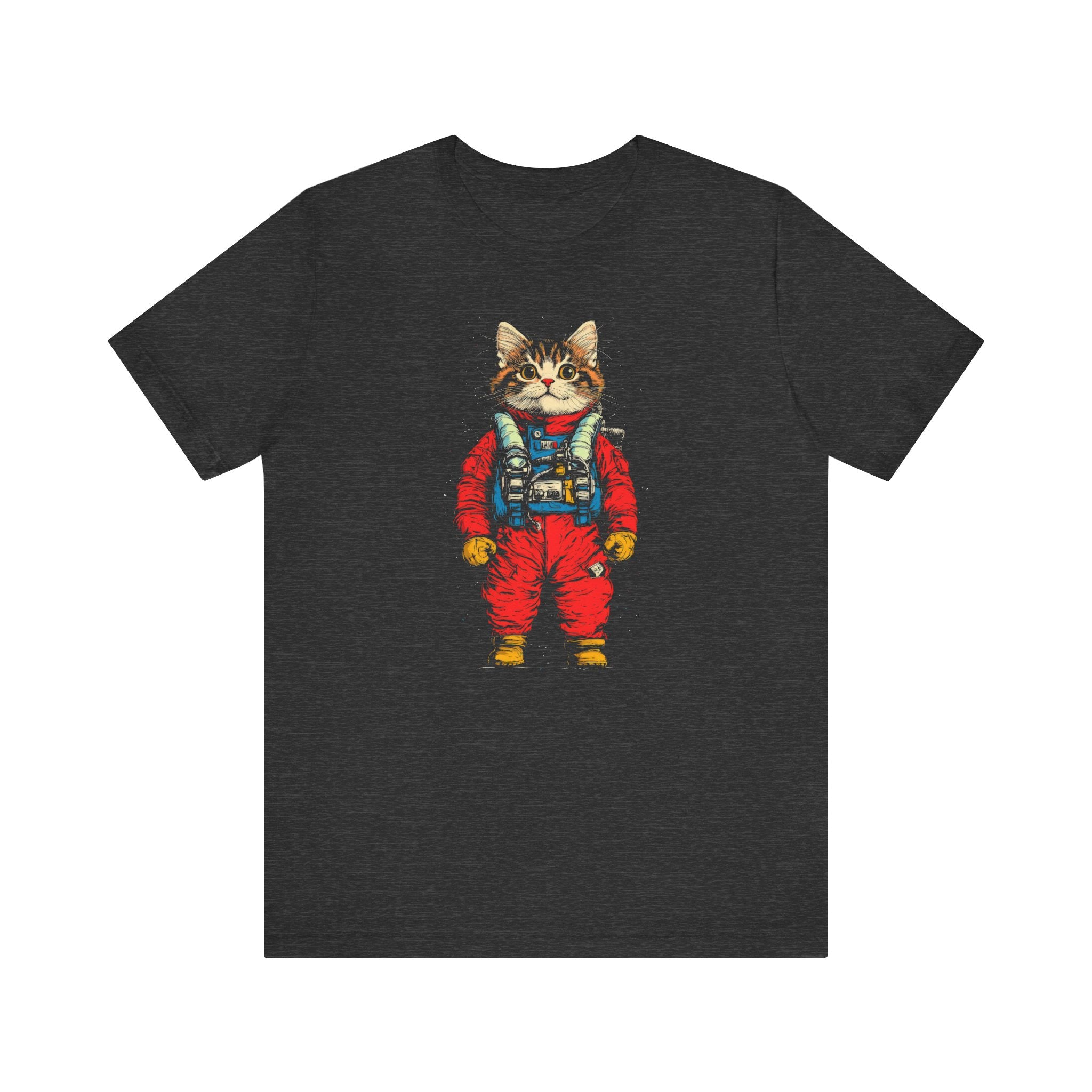 Astronaut Kitten in Red Spacesuit T-Shirt