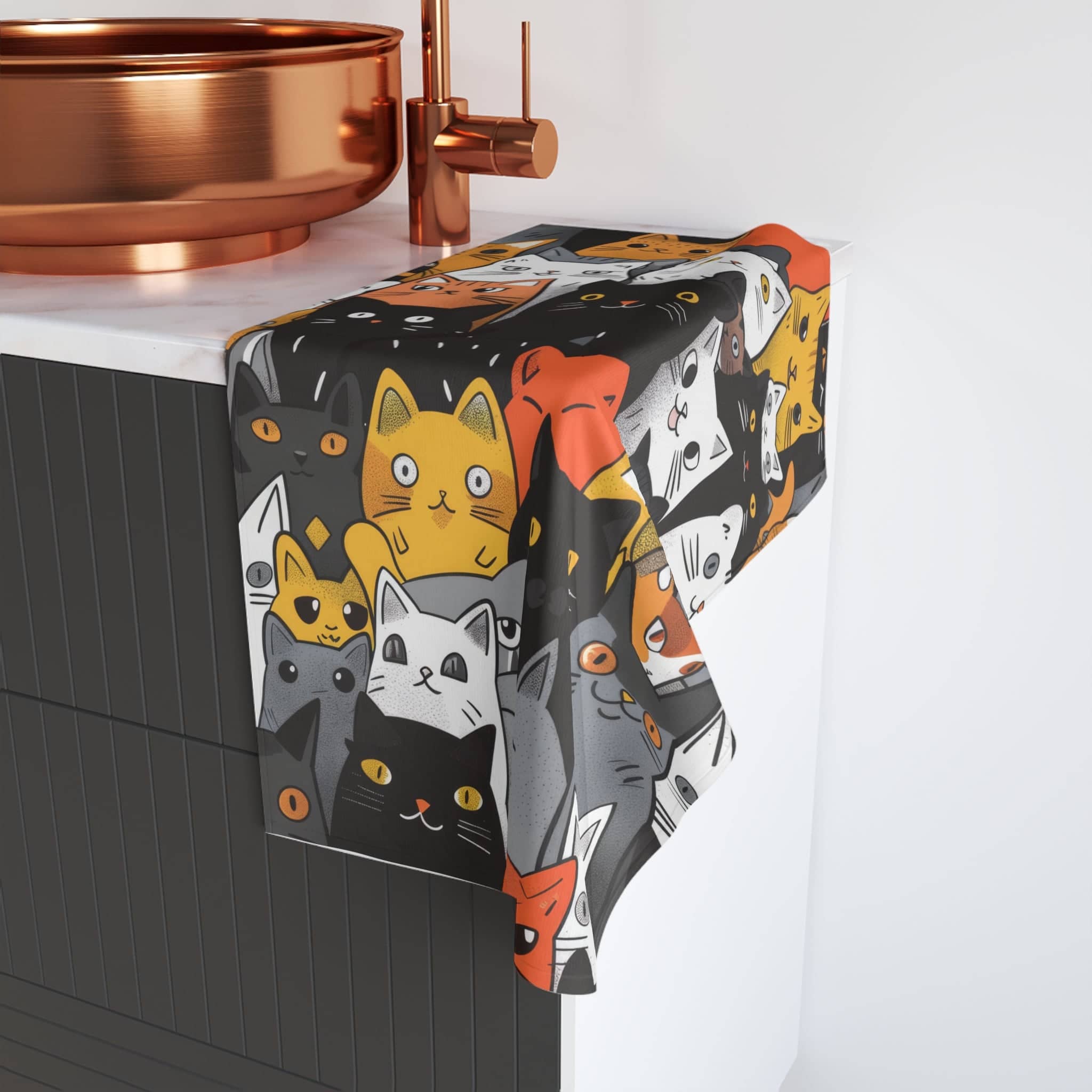 Assorted Cats Hand Towel