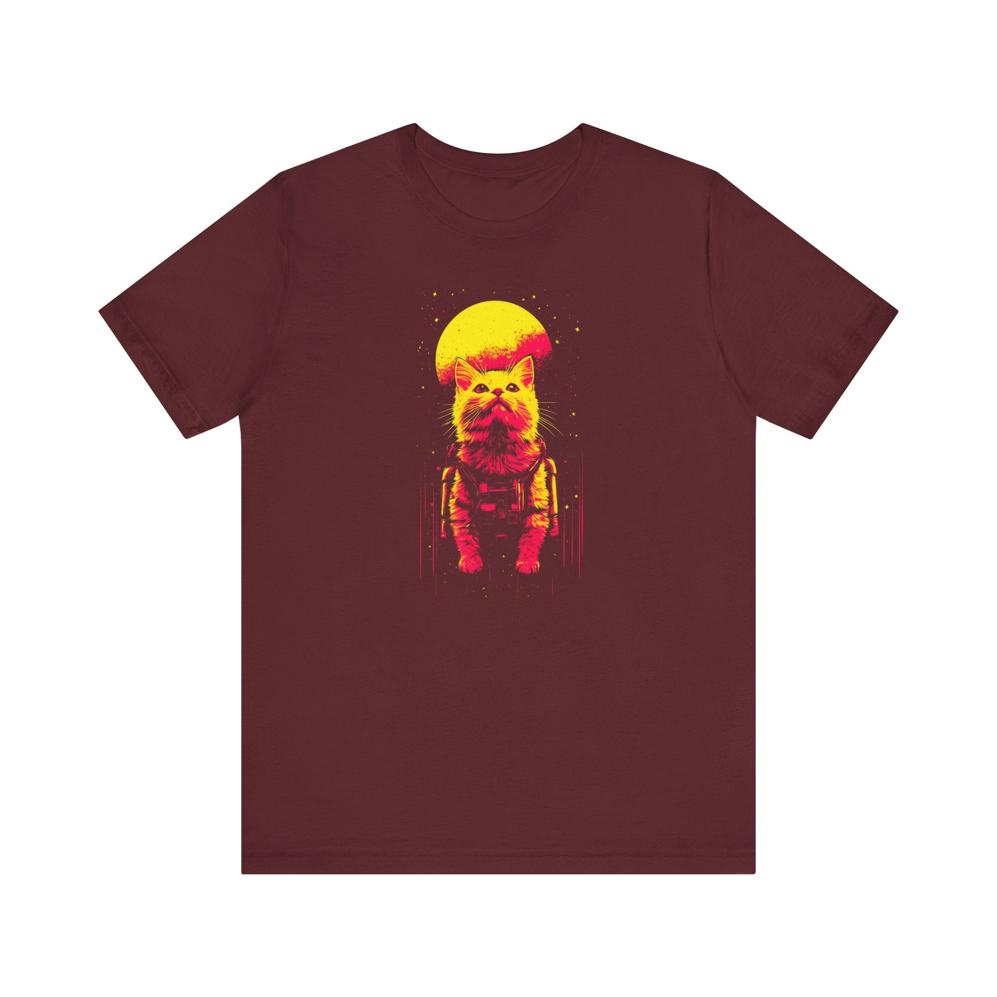Neon Moon Astronaut Cat T-Shirt
