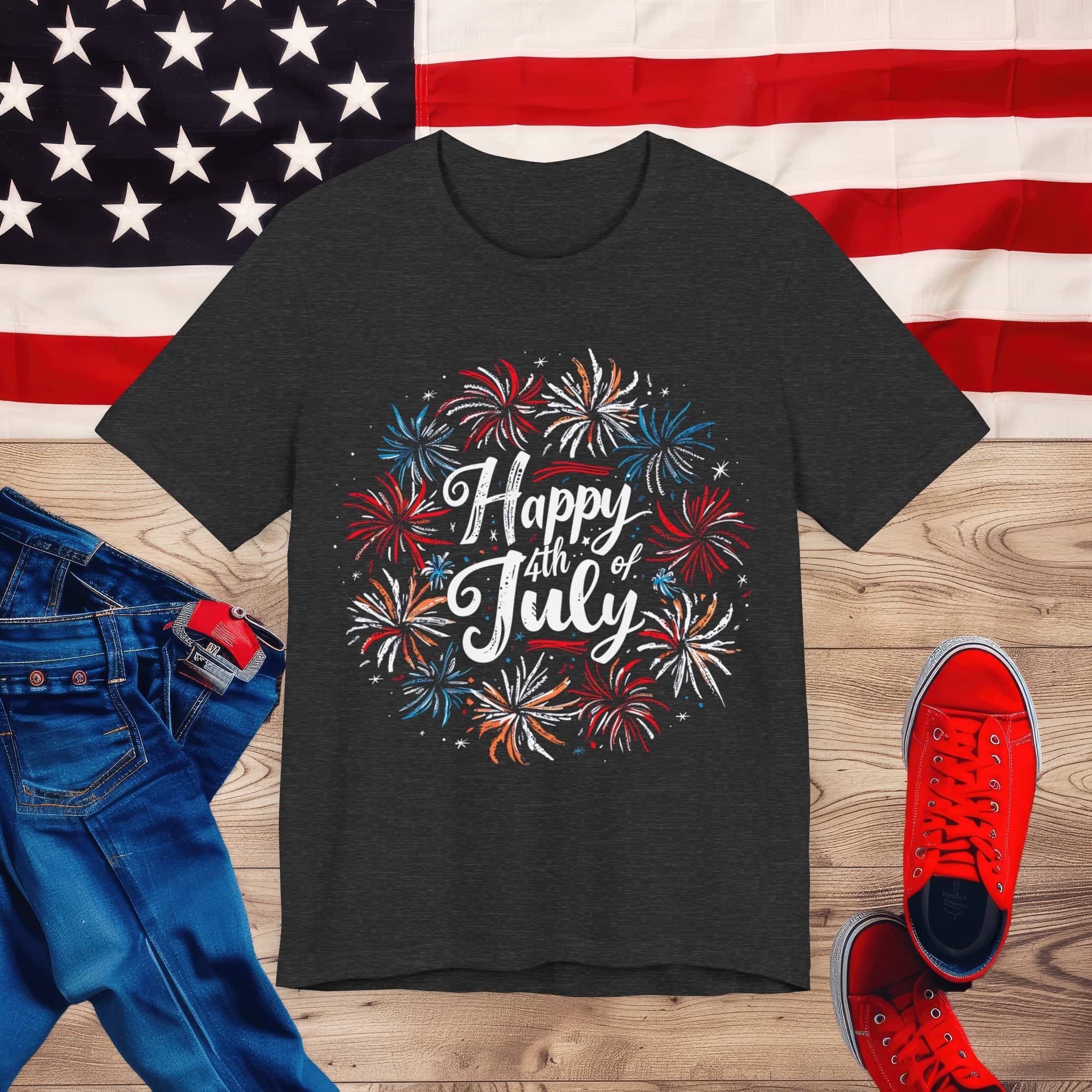 Happy 4th of July Fireworks Tee