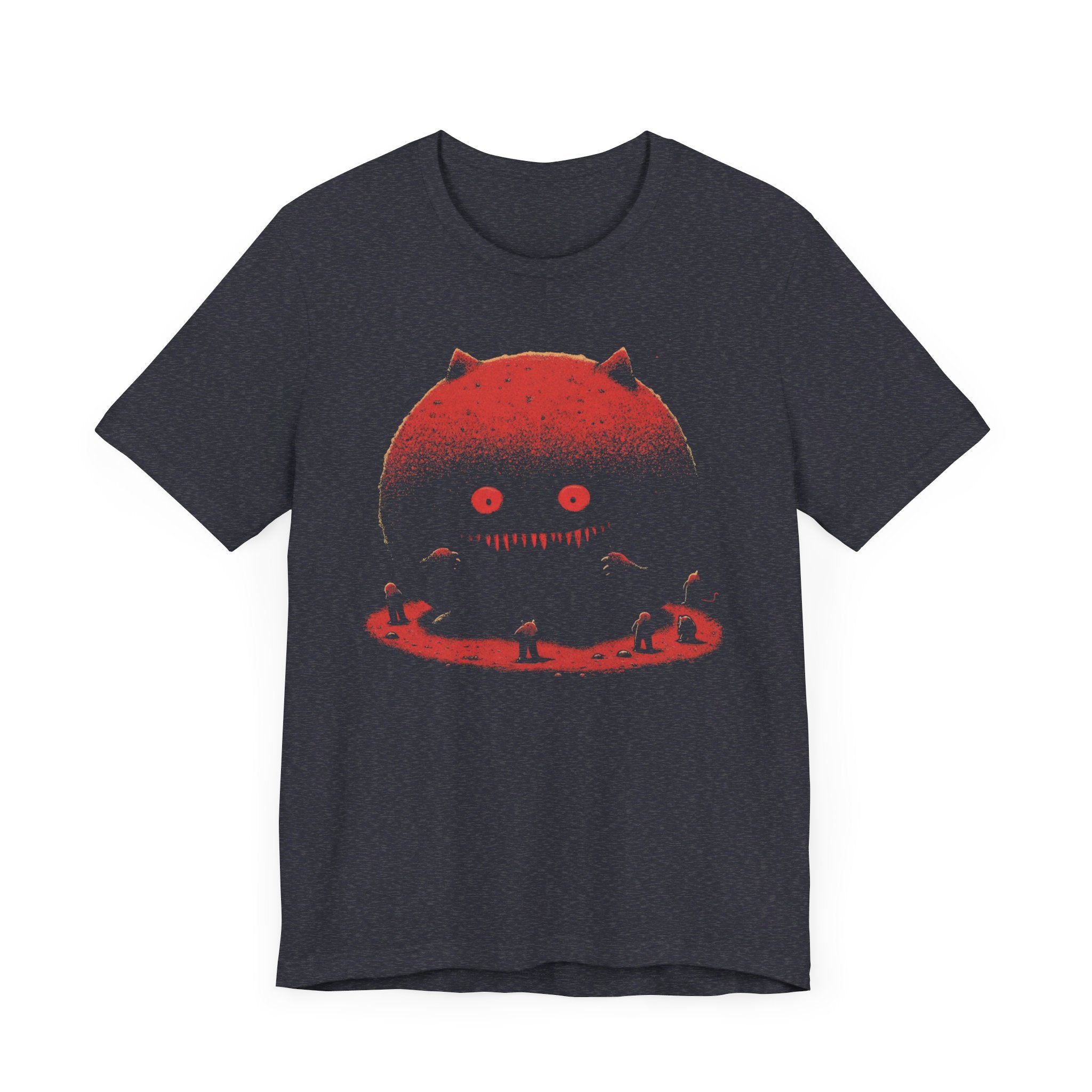 Eerie Cat Moon T-Shirt - Spooky Night Design