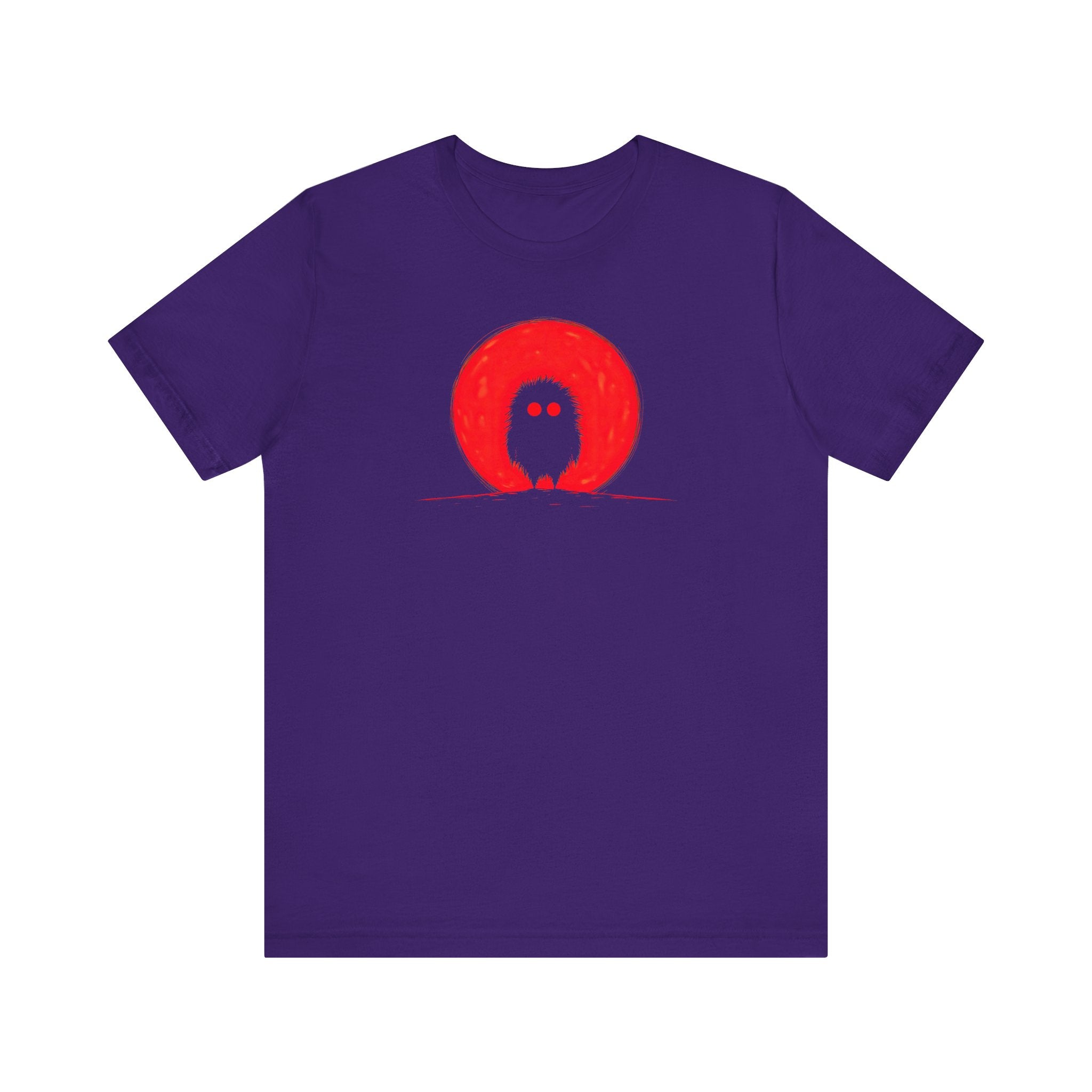 Red Moon Silhouette Creature Graphic Tee