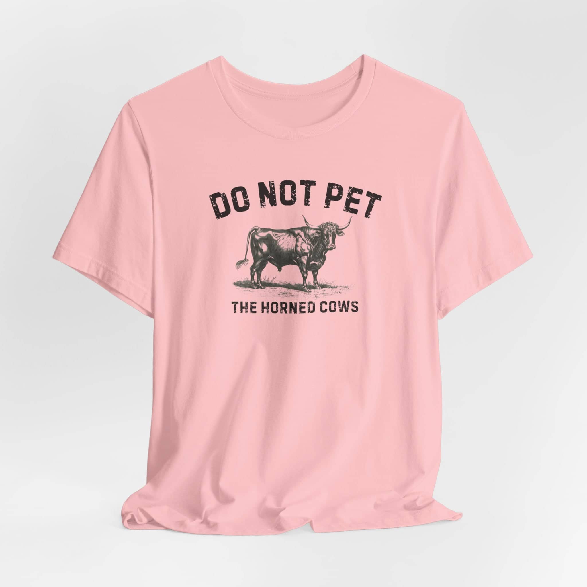 Do Not Pet The Horned Cows Shirt Funny Bull Lover Tee