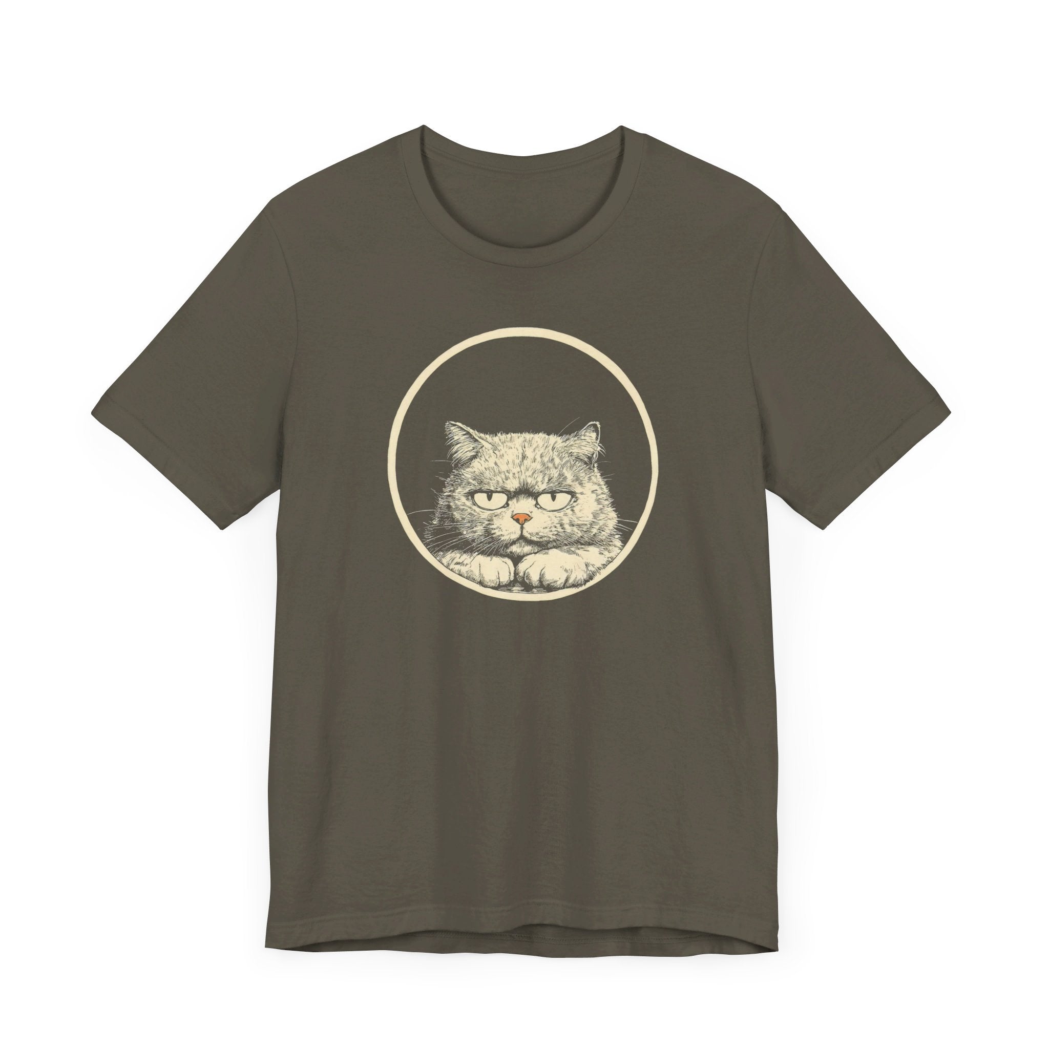 Grumpy Persian Cat Graphic Tee – Vintage Style Cat Lover Shirt