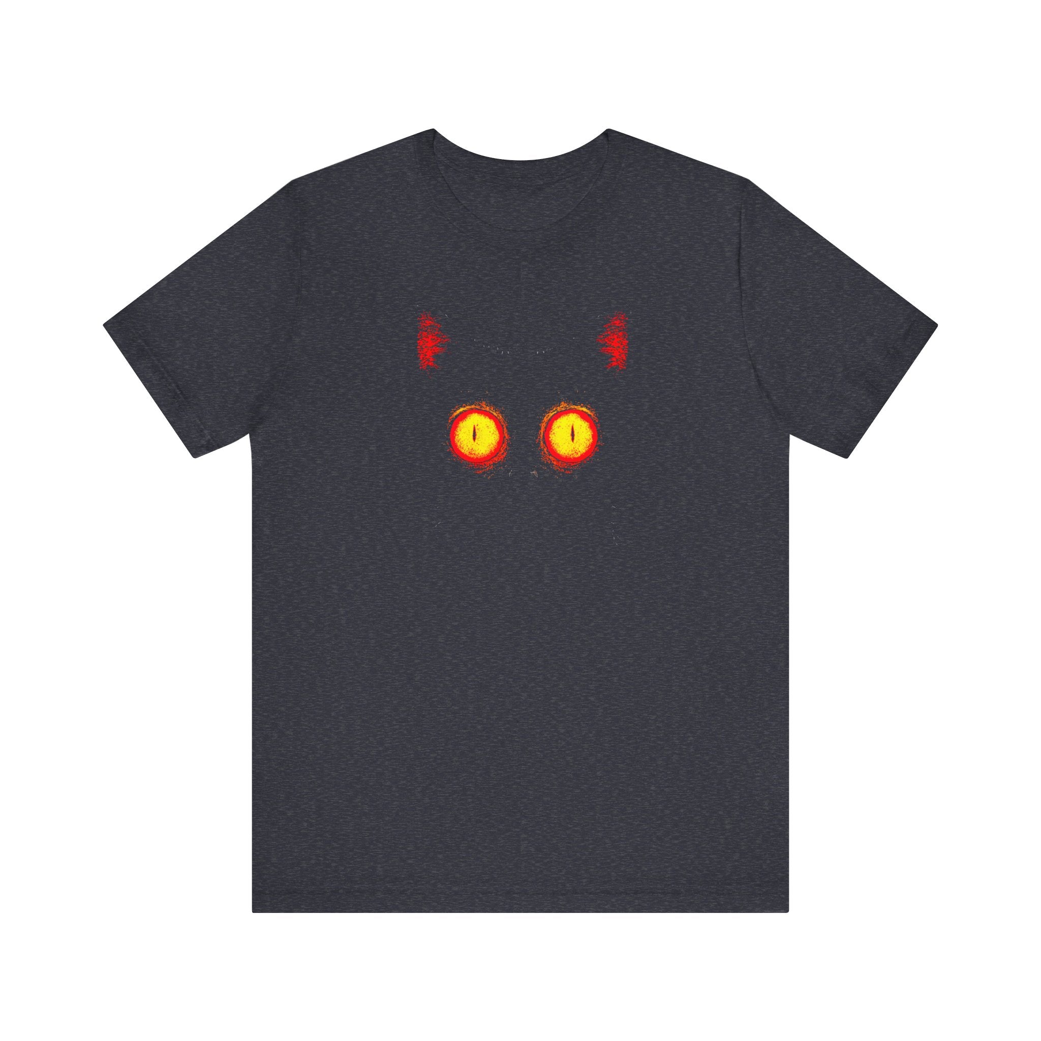 Glowing Cat Eyes T-Shirt – Mysterious Black Cat Tee