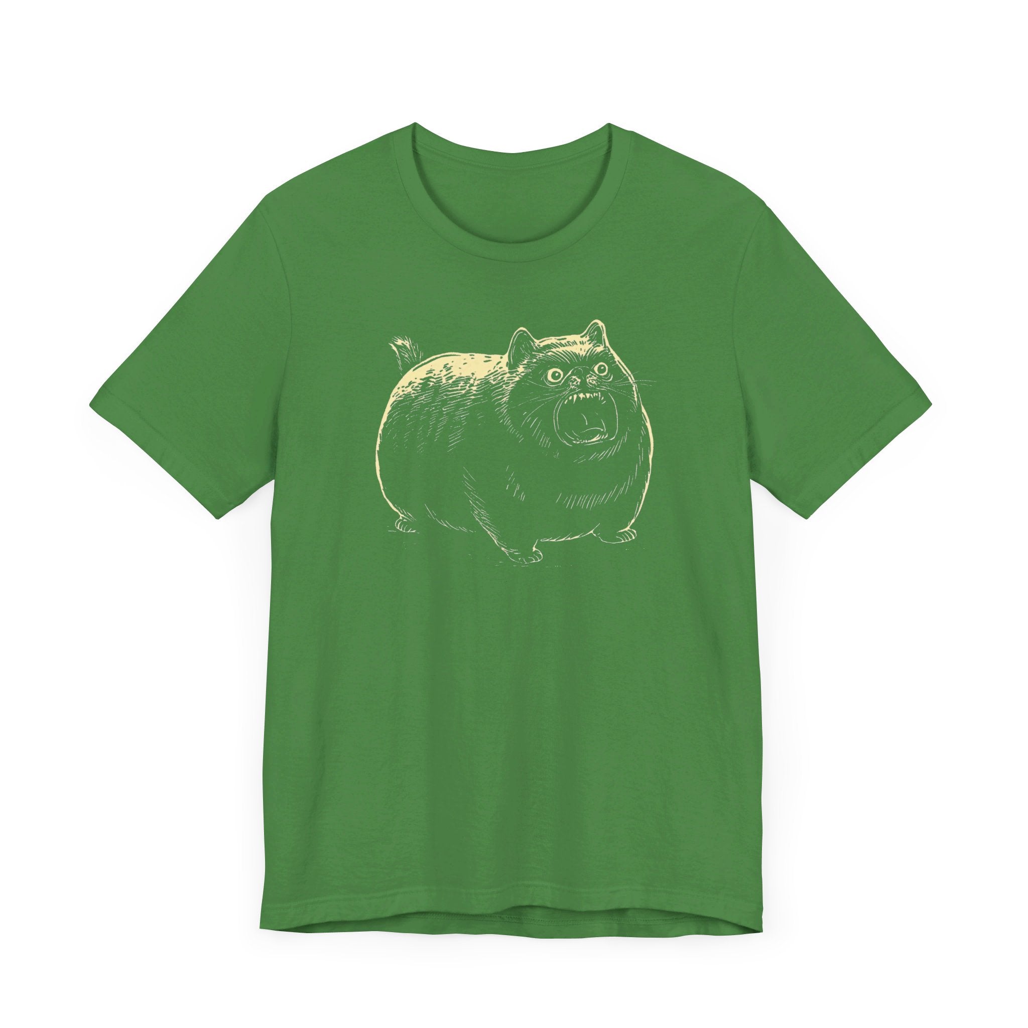 Angry Chubby Cat Graphic T-Shirt