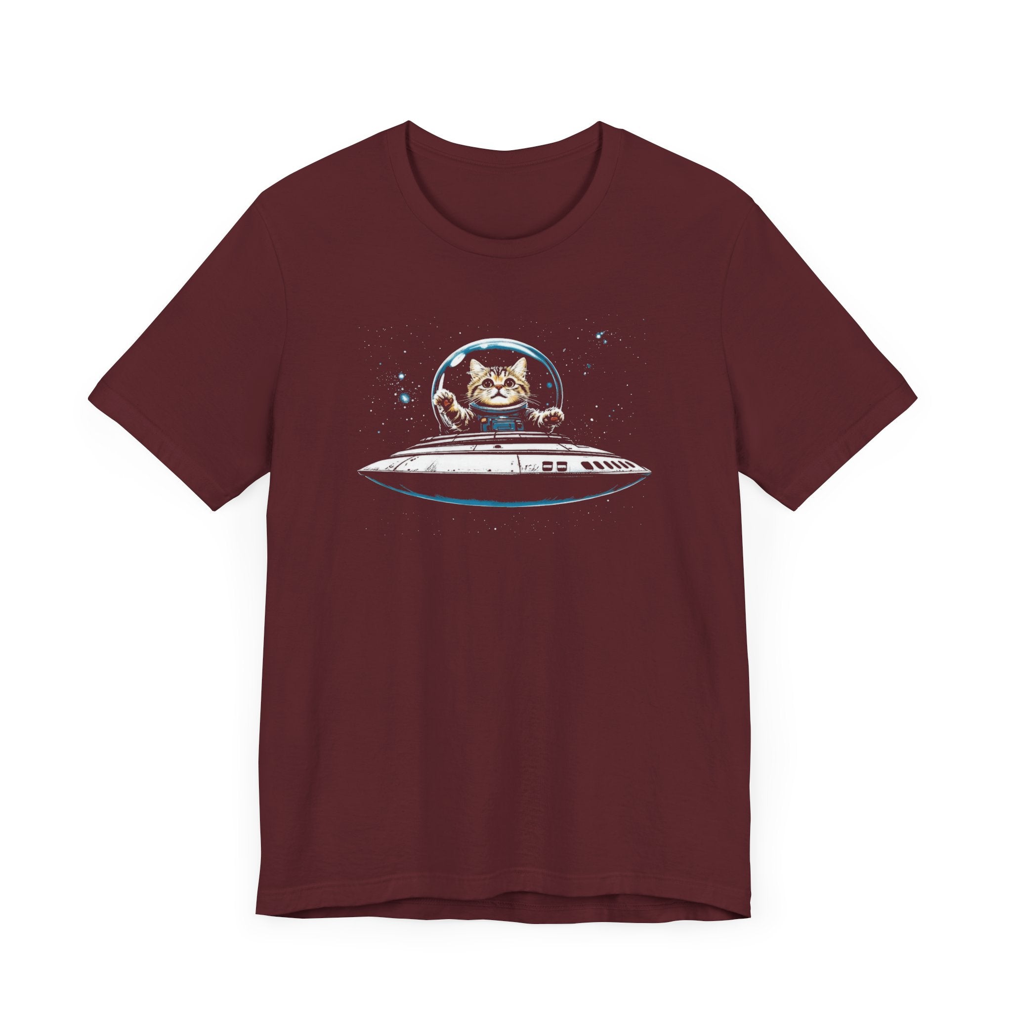 Cat in UFO T-Shirt