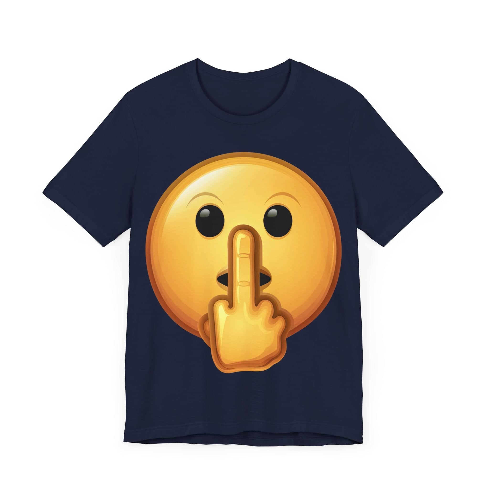 Middle Finger FU Shh Silent Protest Emoji Tee