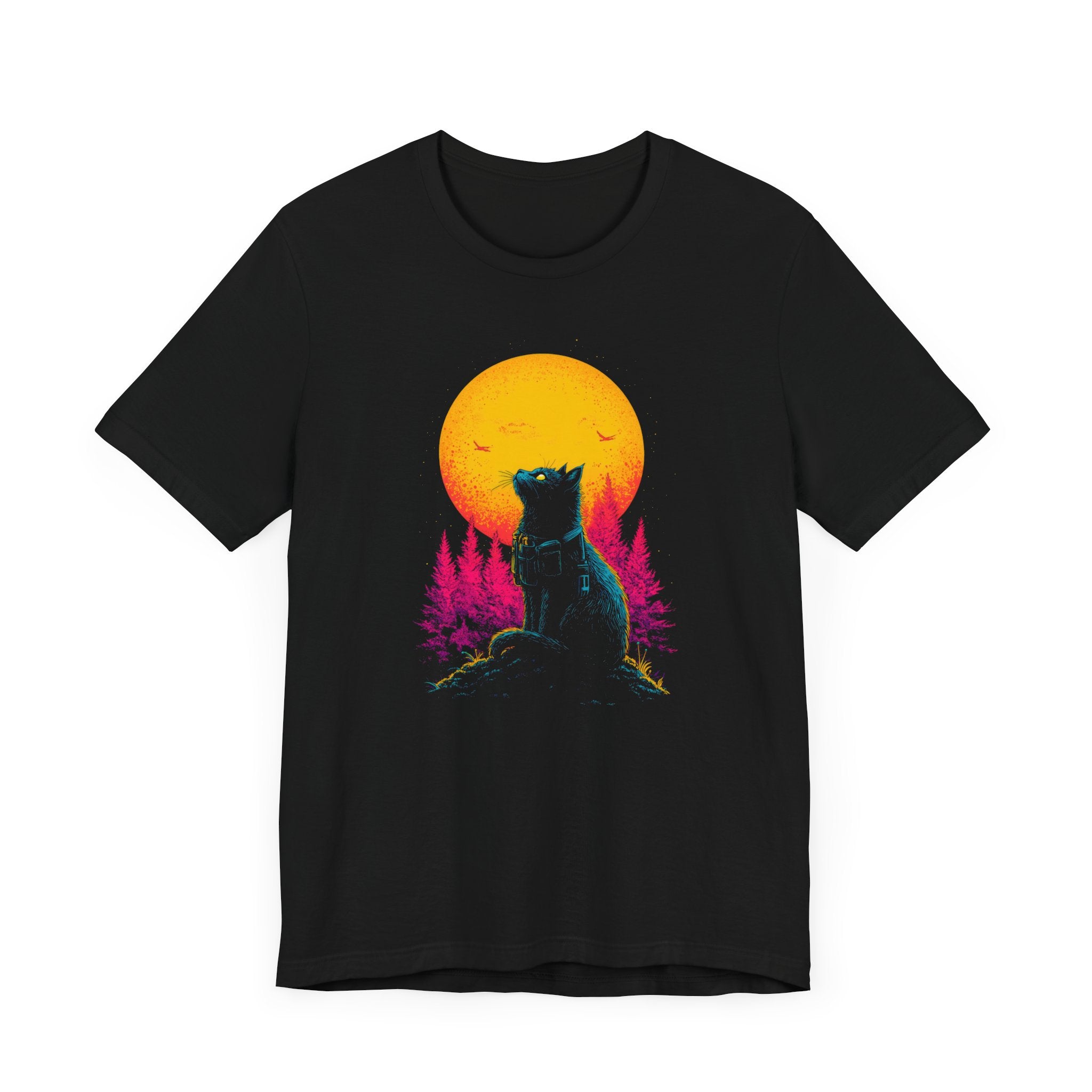Moonlit Adventure Cat T-Shirt