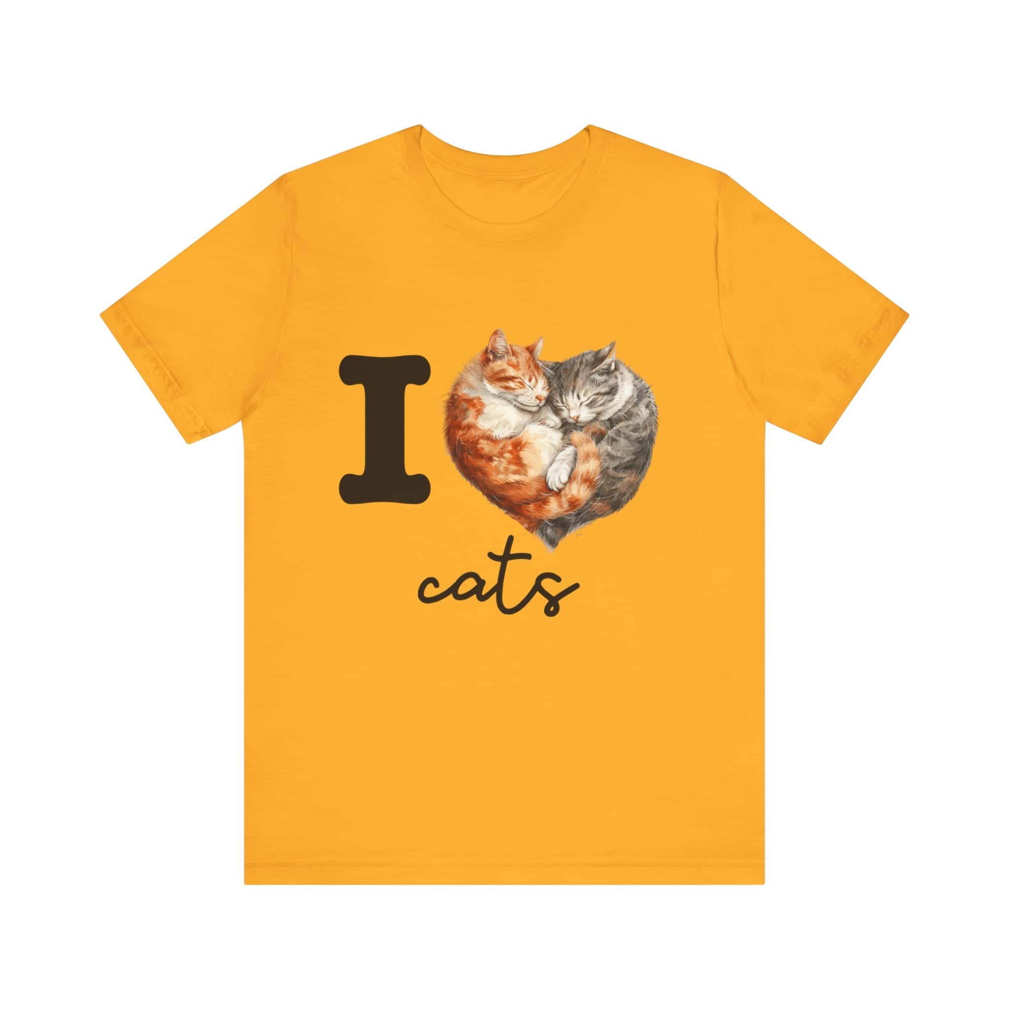 Feline Affection Tee - 'I Heart Cats' Cuddle Short Sleeve Tee