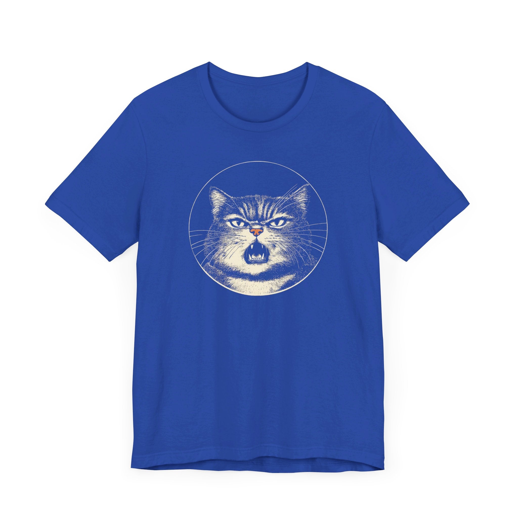 Angry Cat Graphic Tee – Vintage Style Cat Lover Shirt