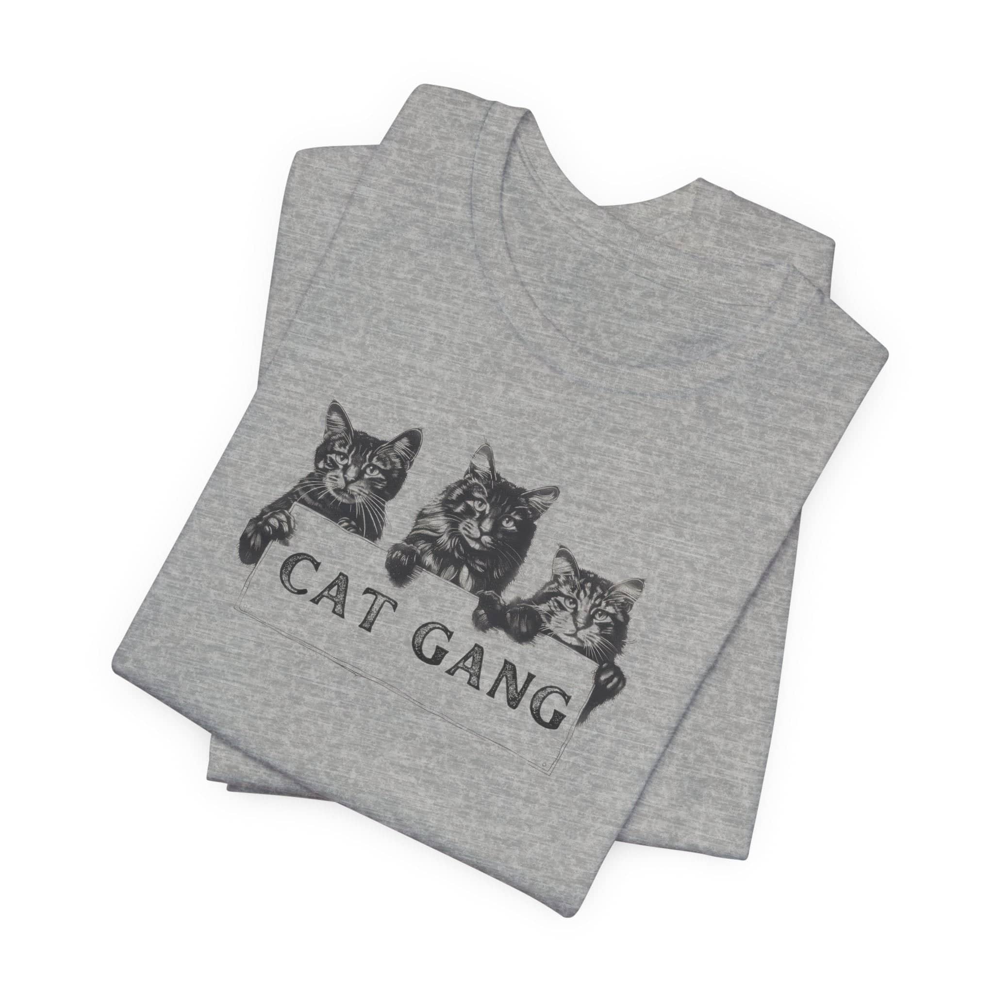 Cat Gang Shirt Funny Cat Lover Unisex Jersey Short Sleeve Tee
