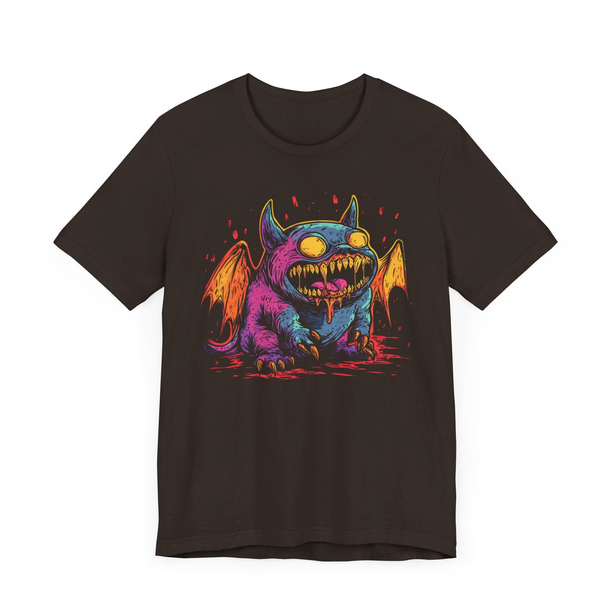 Neon Bat Creature T-Shirt Bold and Playful Design