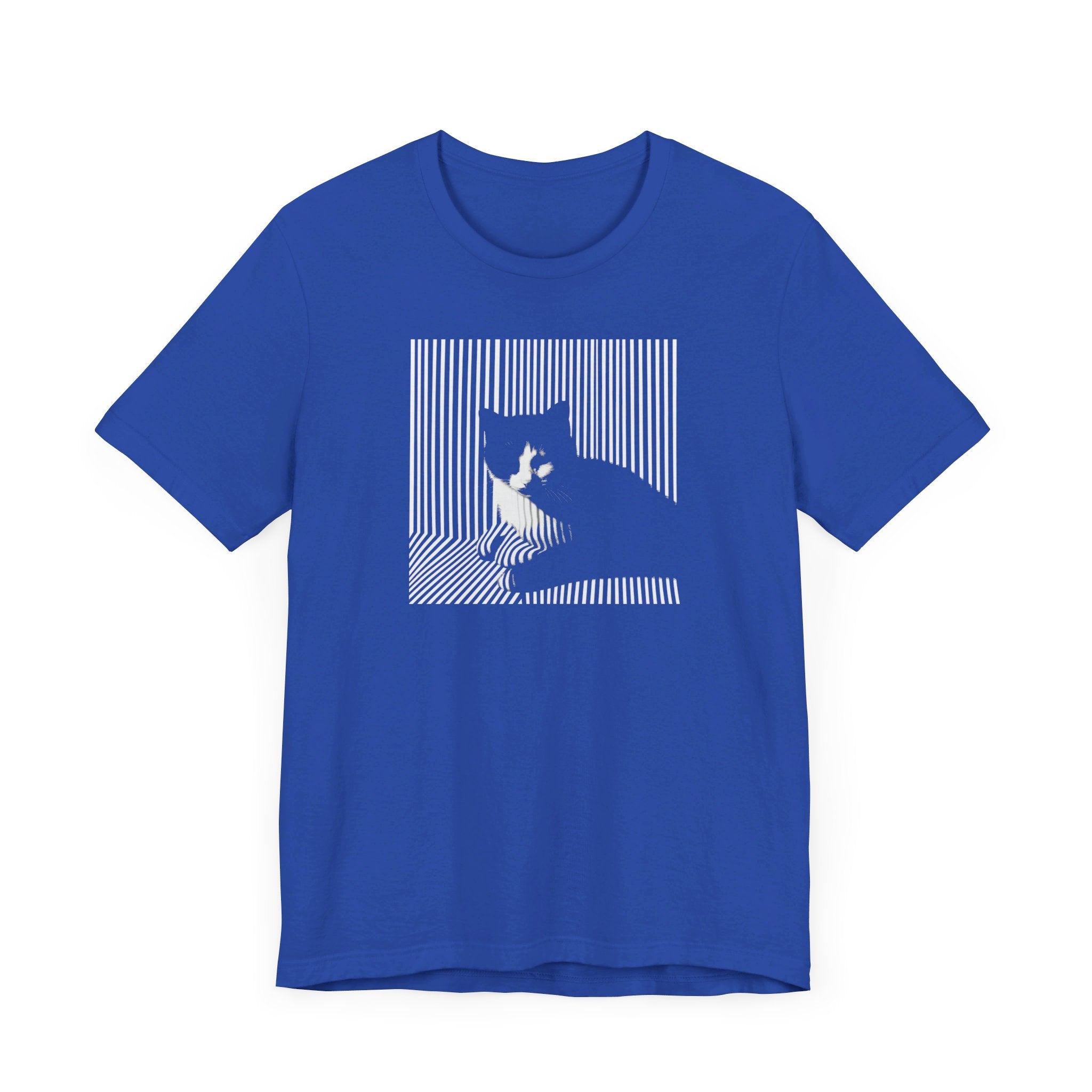 Abstract Black Cat Graphic Tee – Modern Minimalist Cat Lover Shirt