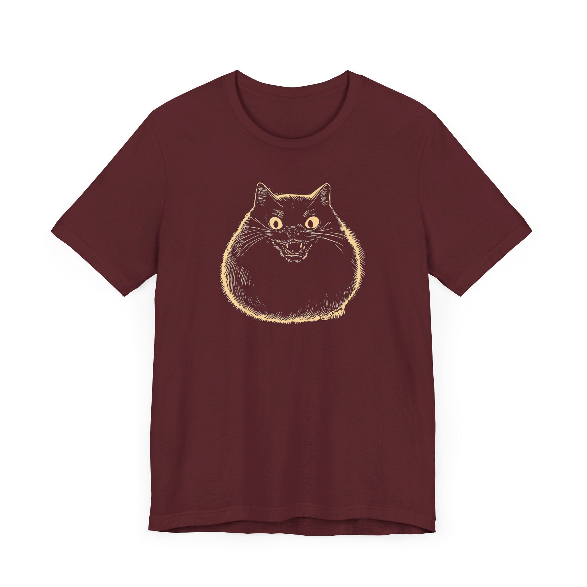 Spooky Black Cat Graphic T-Shirt