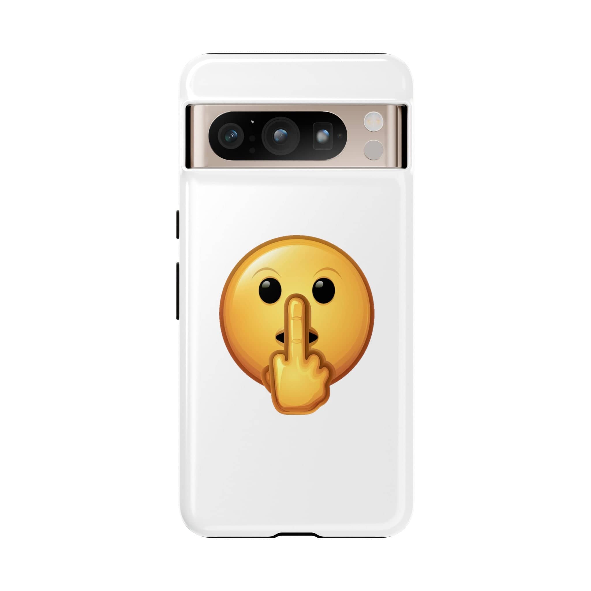 Middle Finger FU Shh Silent Protest Emoji Phone Tough Cases