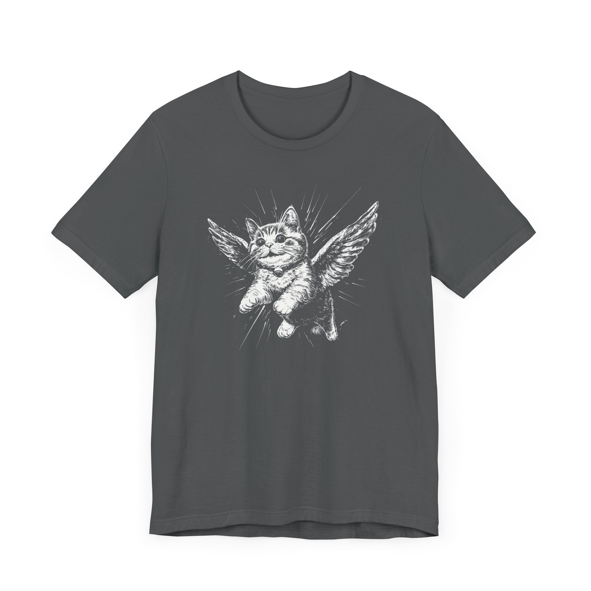 Flying Kitten with Angel Wings Graphic T-Shirt