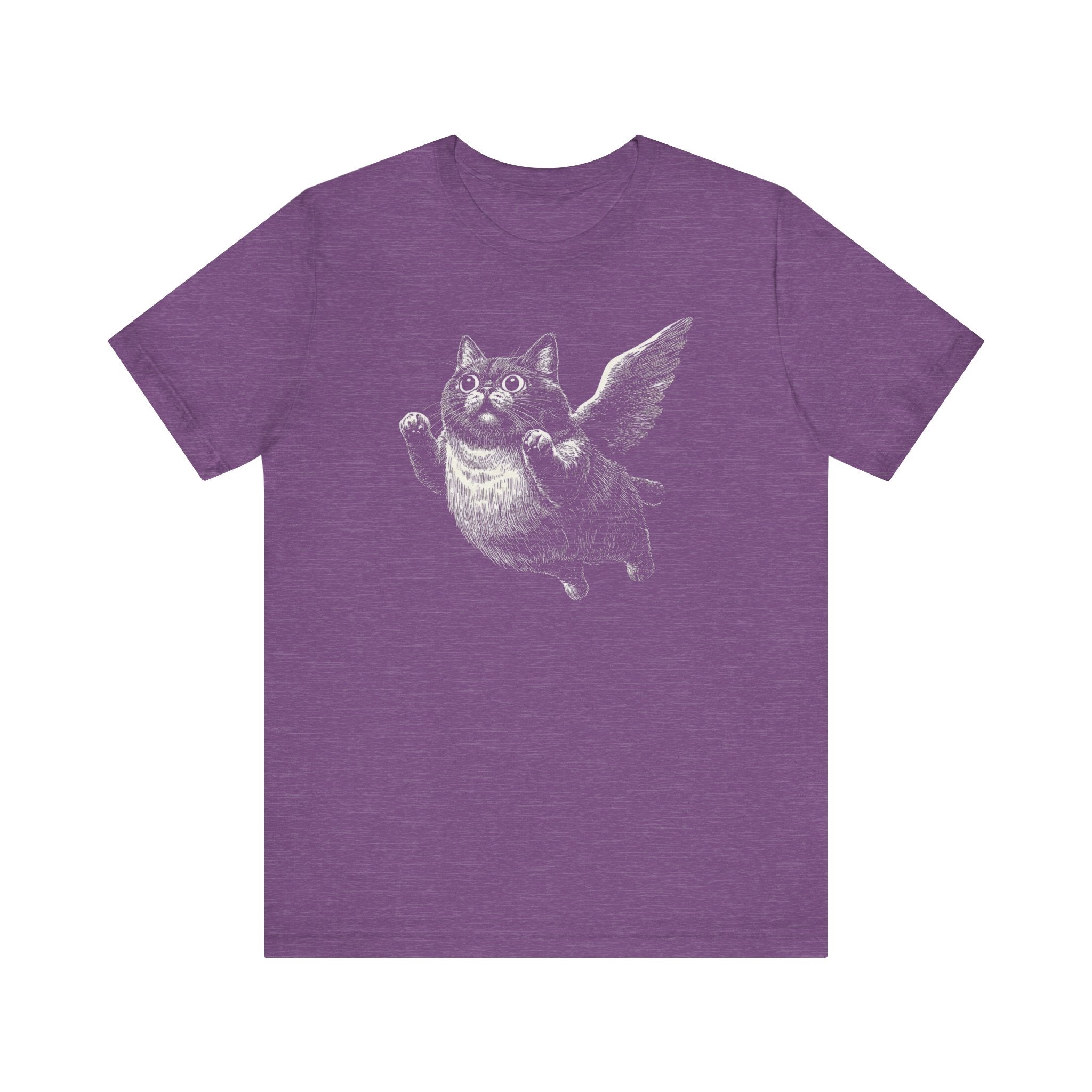 Flying Chubby Cat with Wings Graphic T-Shirt