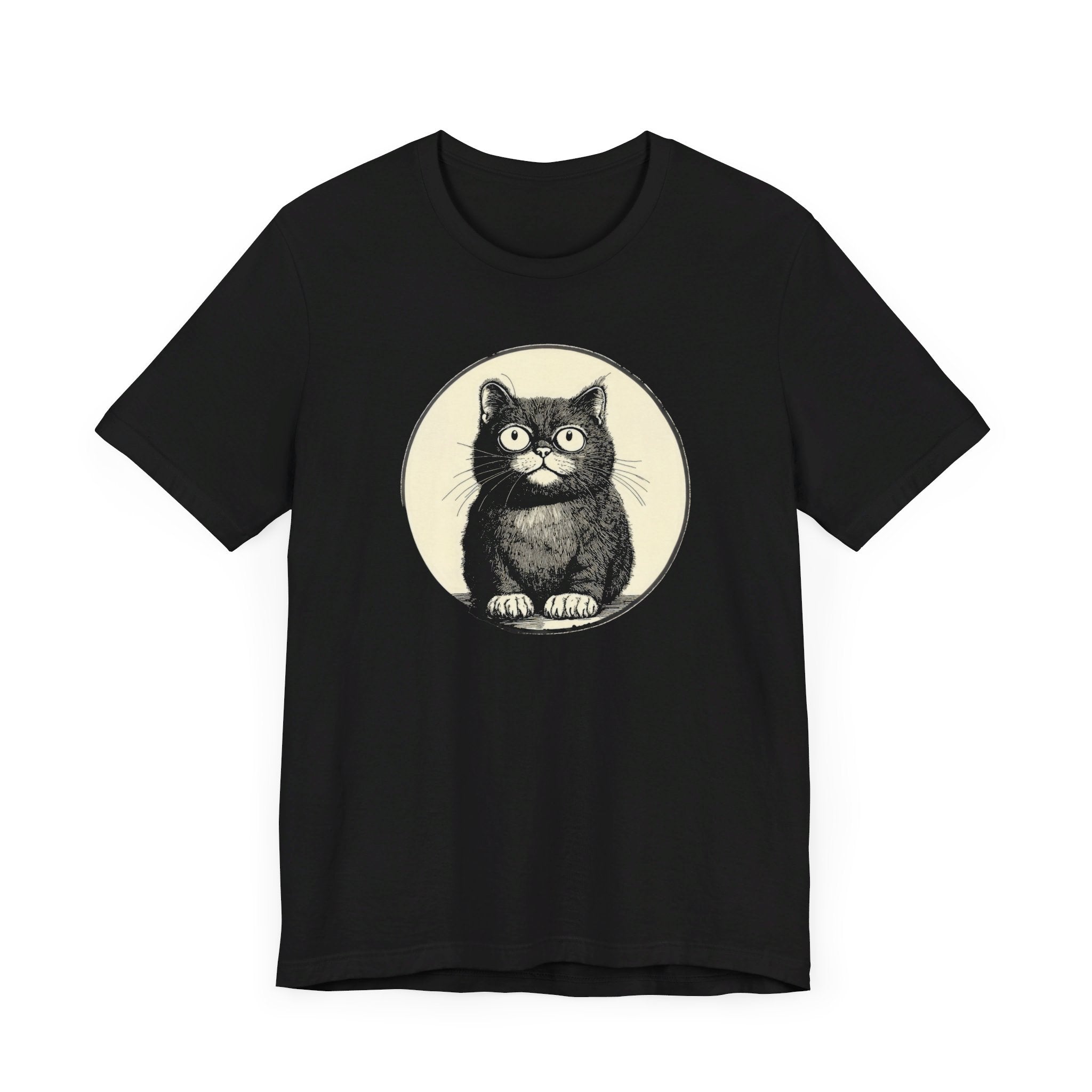 Cute Cat Graphic Tee – Vintage Style Cat Lover Shirt