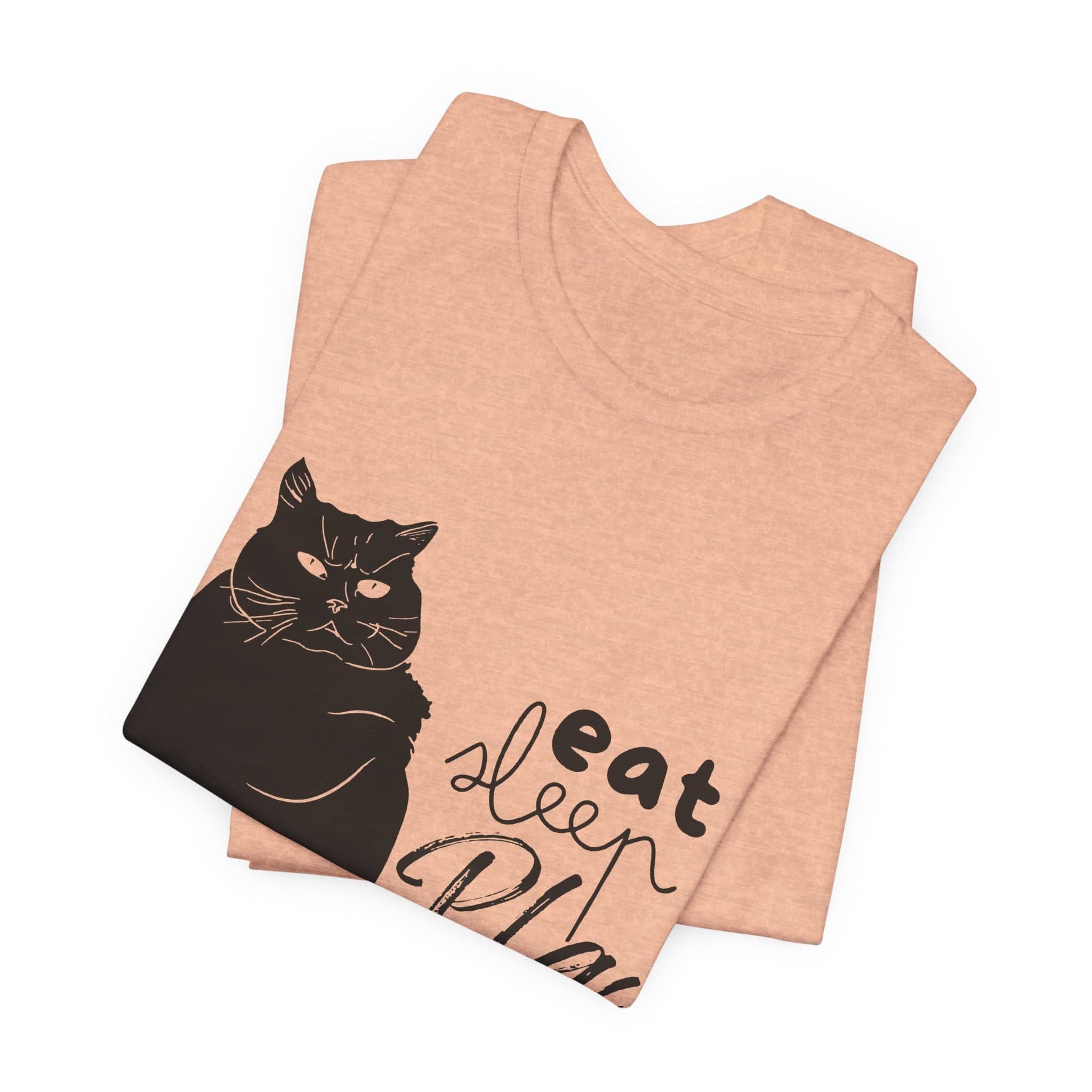 Cat's Daily Mantra - 'Eat Sleep Play Repeat' Casual T-Shirt Unisex Jersey Short Sleeve Tee
