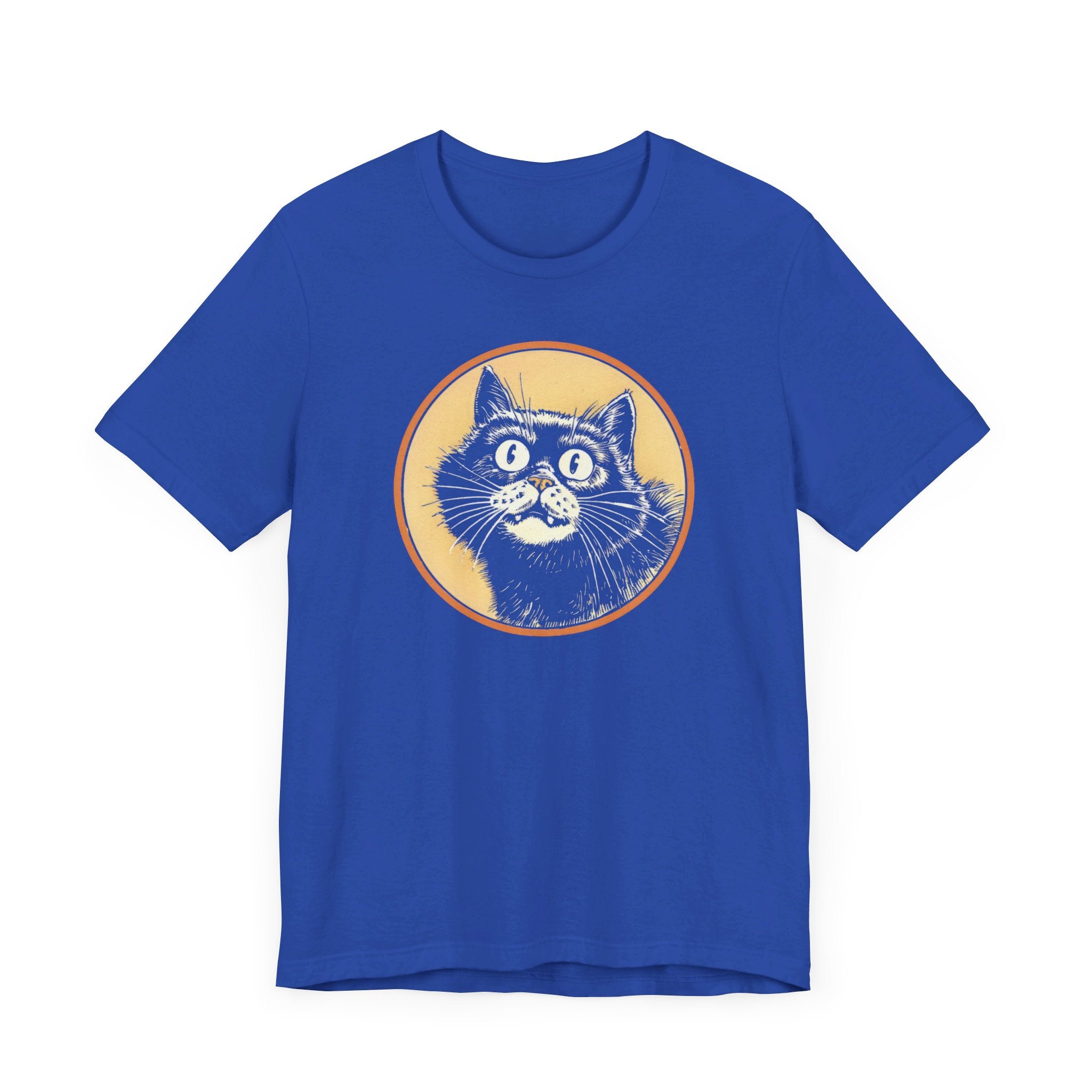 Happy Cat Graphic Tee – Vintage Style Cat Lover Shirt