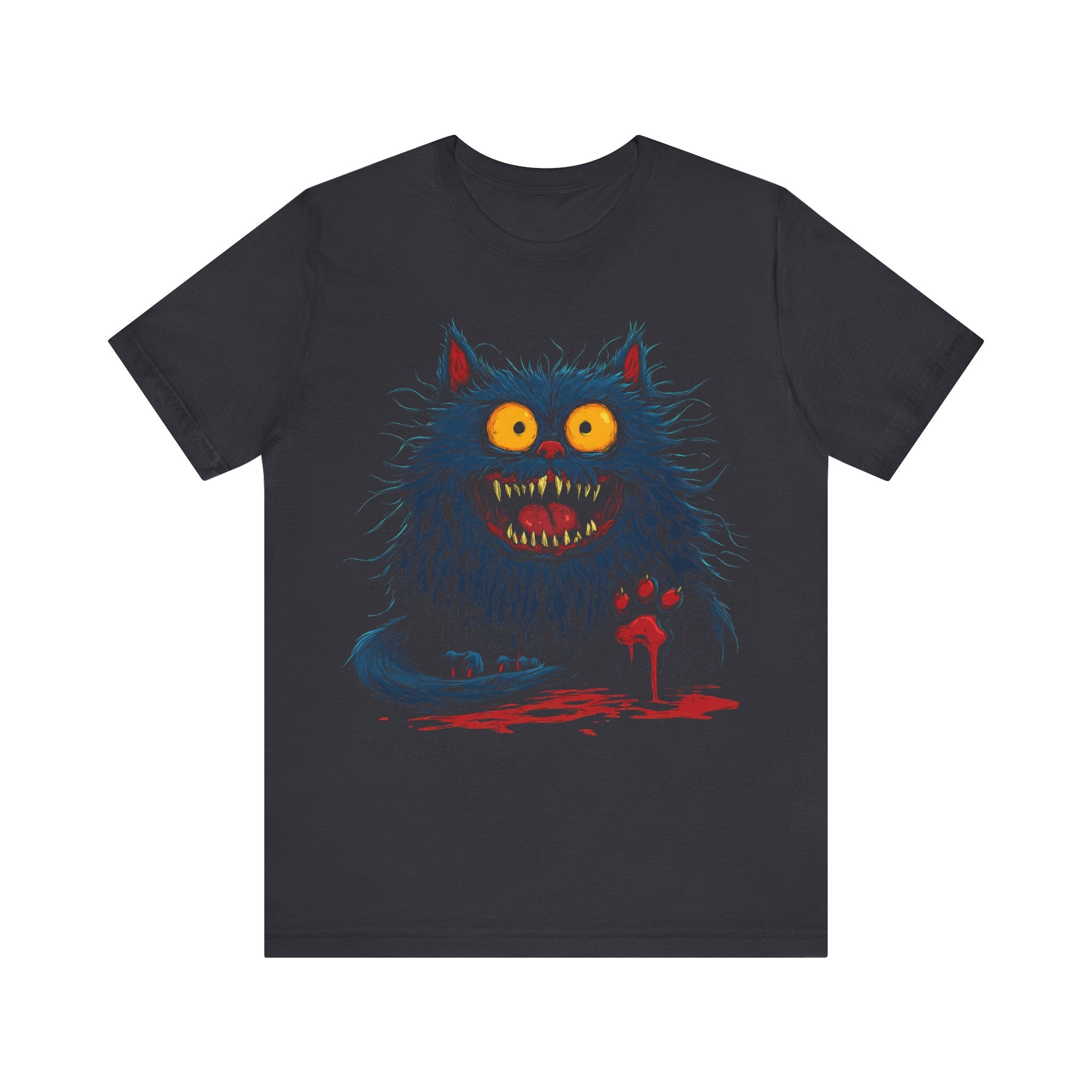 Creepy Cat T-Shirt Funny Horror Design