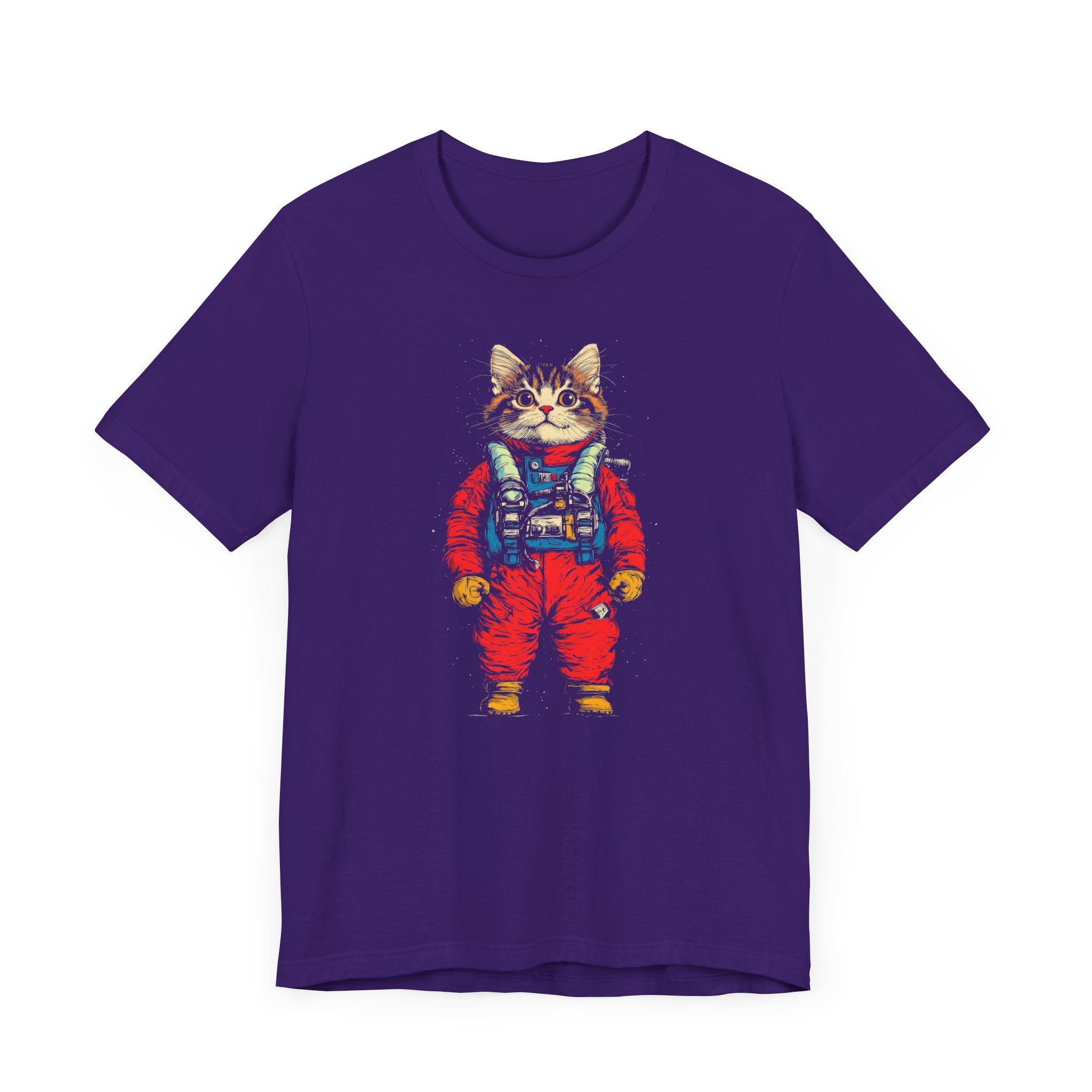 Astronaut Kitten in Red Spacesuit T-Shirt