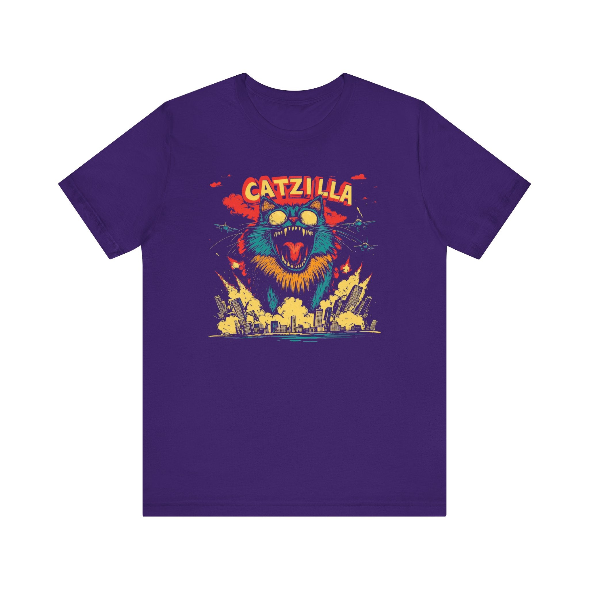 Catzilla City Destroyer T-Shirt Fierce Cat Graphic Design