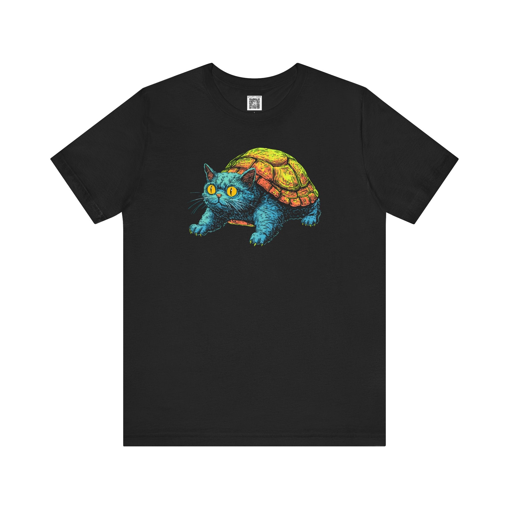 Whimsical Cat-Turtle Graphic Tee