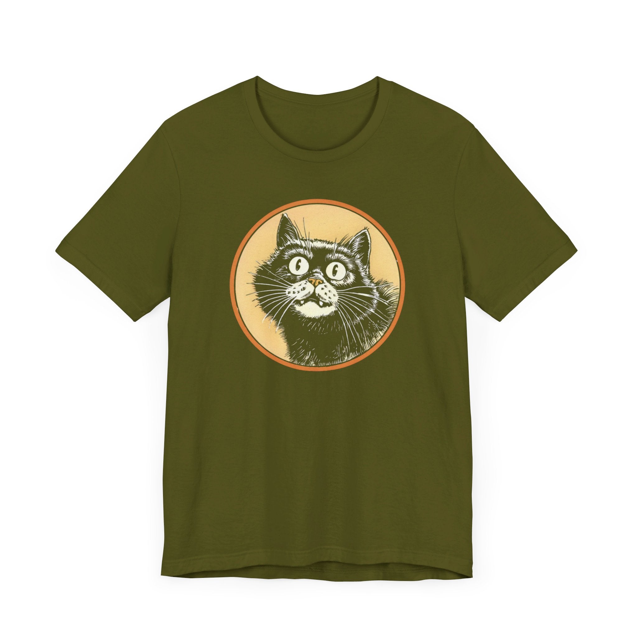Happy Cat Graphic Tee – Vintage Style Cat Lover Shirt