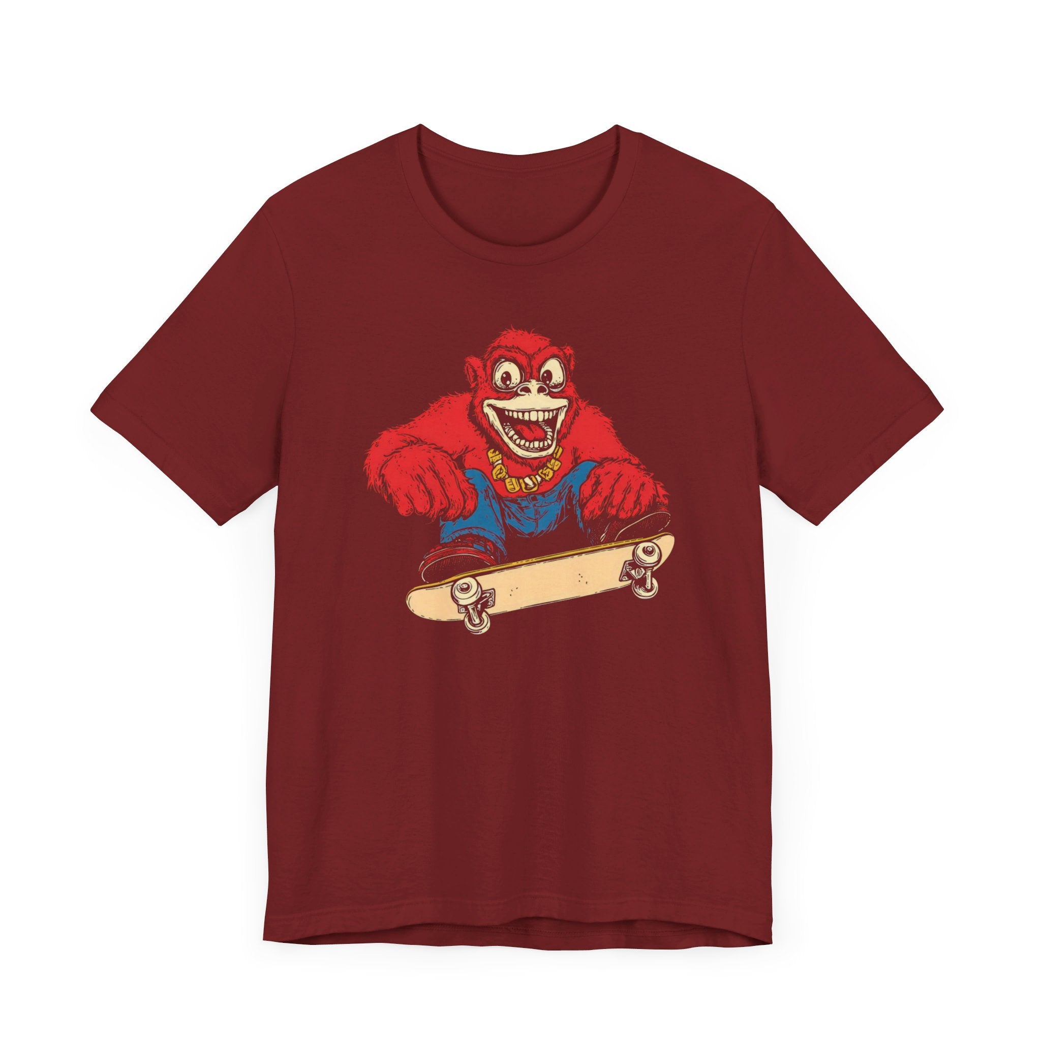 Skateboarding Gorilla T-Shirt - Cool Retro Style Ape Graphic Tee