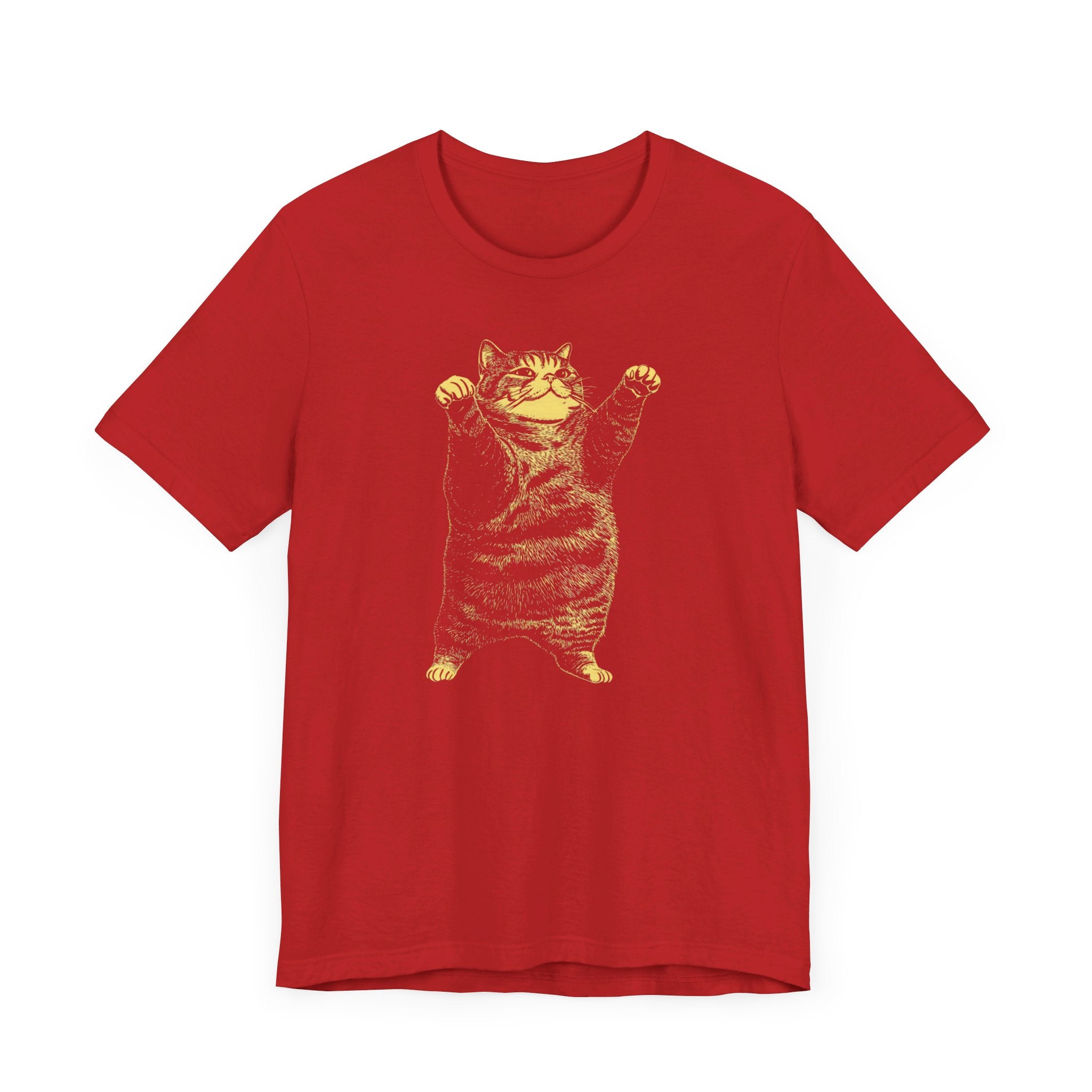 Stretching Cat T-Shirt - Funny Feline Pose Design
