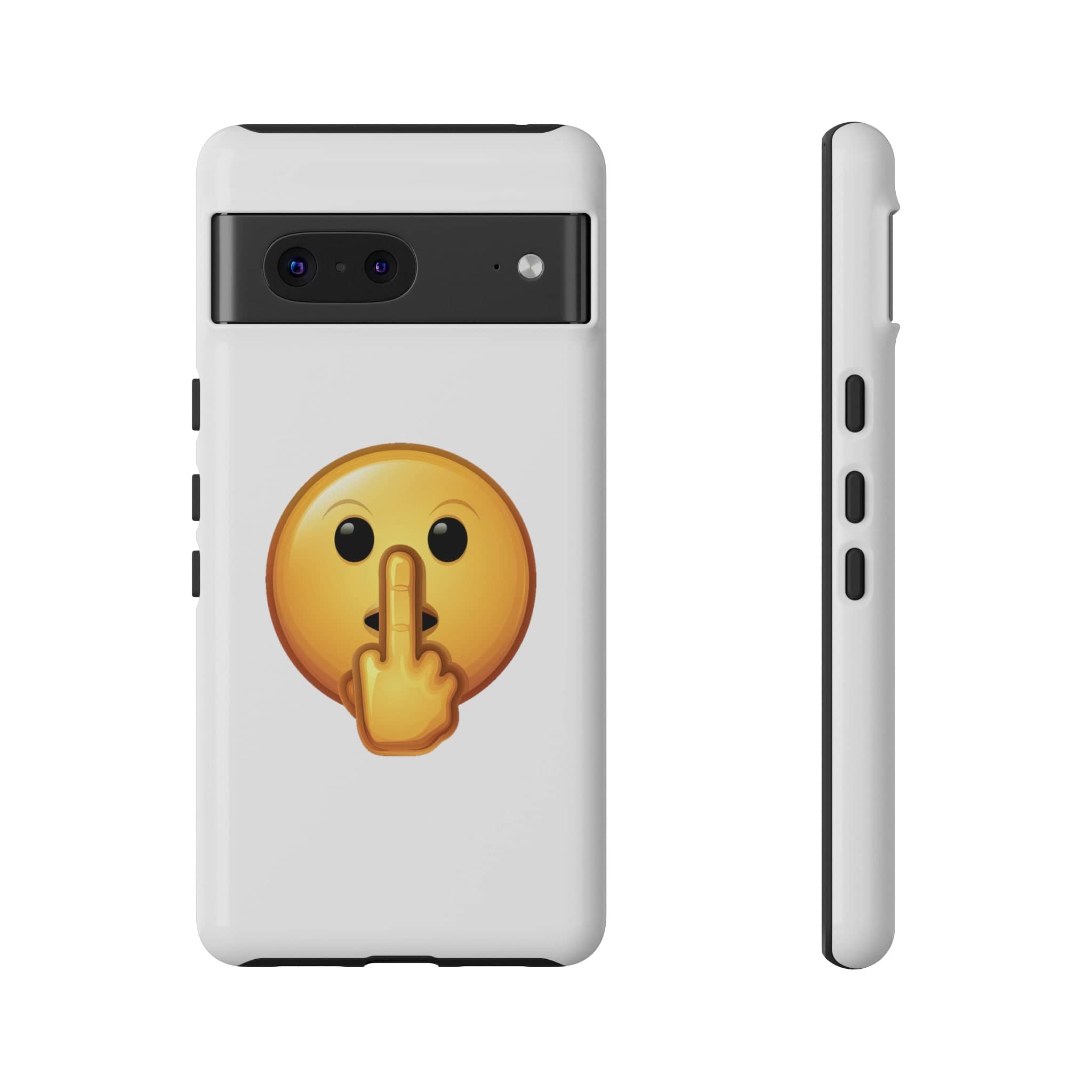 Middle Finger FU Shh Silent Protest Emoji Phone Tough Cases