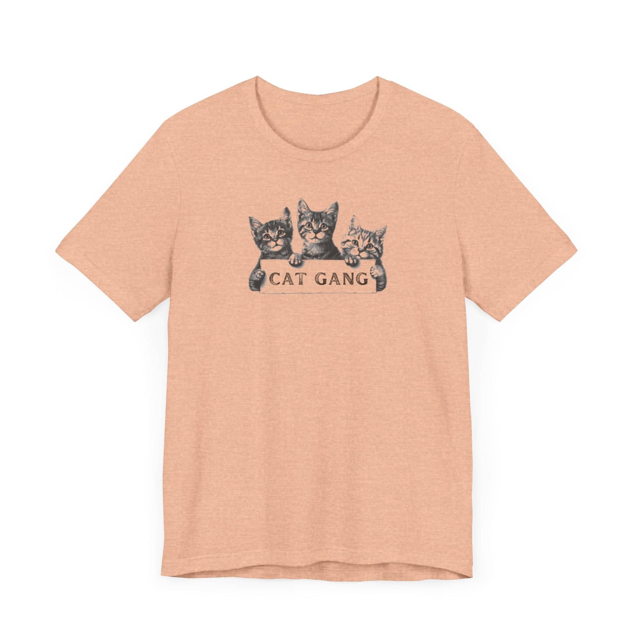 Cat Gang Shirt Funny Cat Lover Kitten Unisex Jersey Short Sleeve Tee